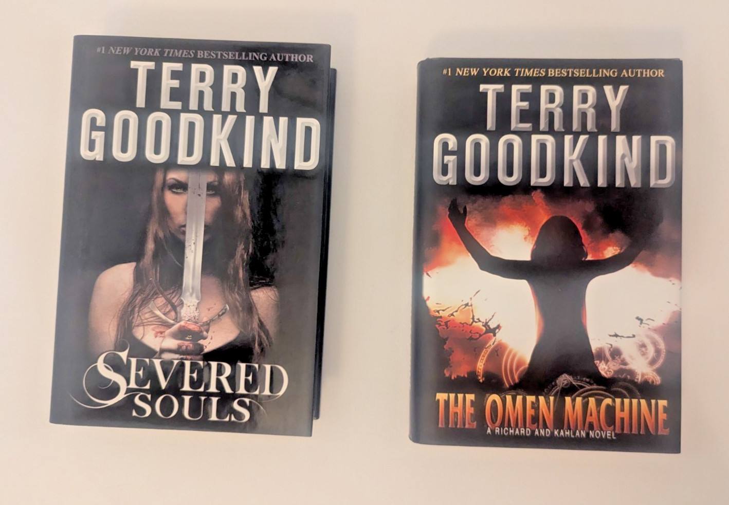 Terry Goodkind Omen Machine 2011 Severed Souls 2014- 1st Print Like New HCDJ
