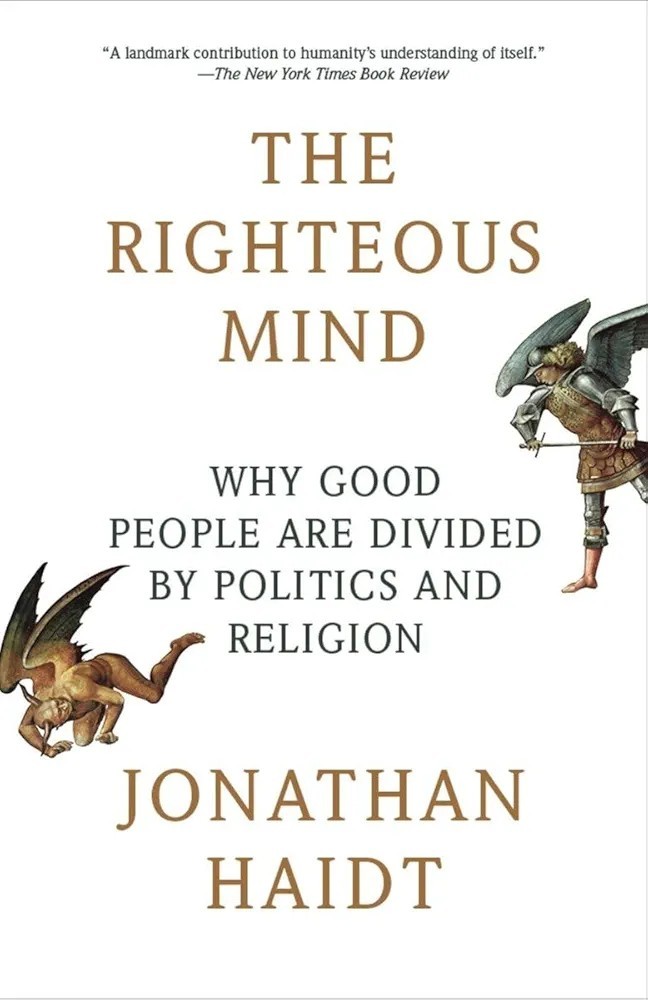 Righteous MindWhy Good People Are Divided by Politics & Religion Jonathan Haidt