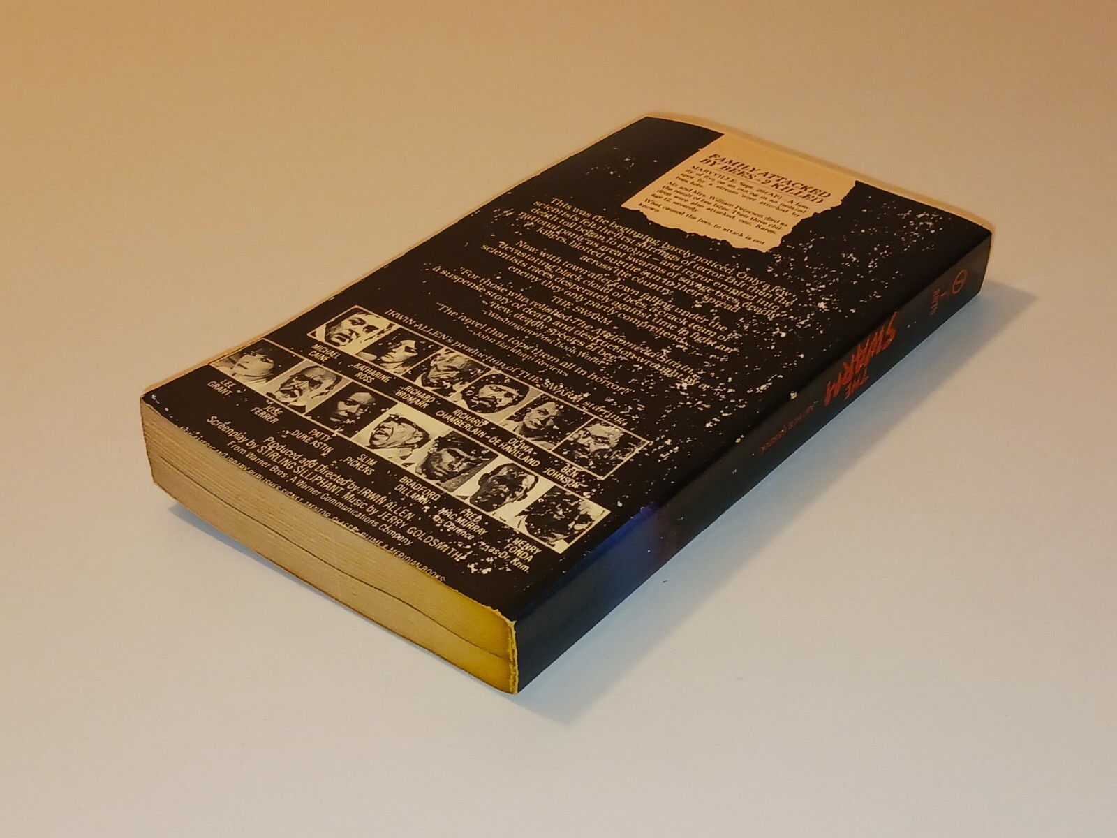The Swarm by Arthur Herzog Movie Tie-In Paperback 1975 Vintage Rare