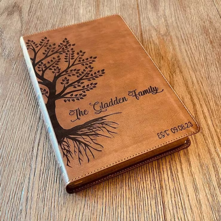 Personalized Family Tree Bible | Custom NKJV Journaling Bible | Christian Gifts