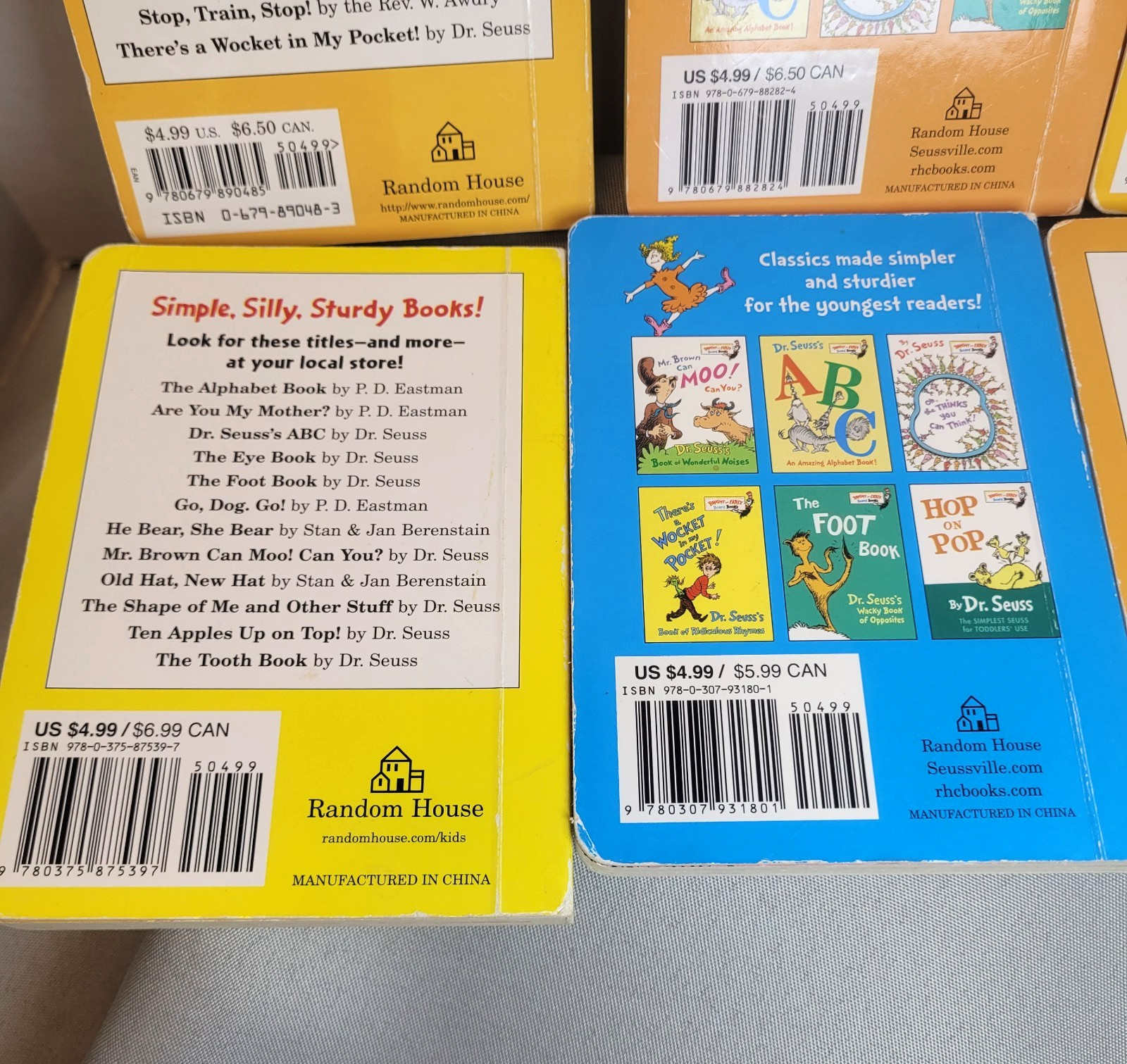 Bright And Early Board Books Dr Seuss Assorted Set Of 6 Children’s Books