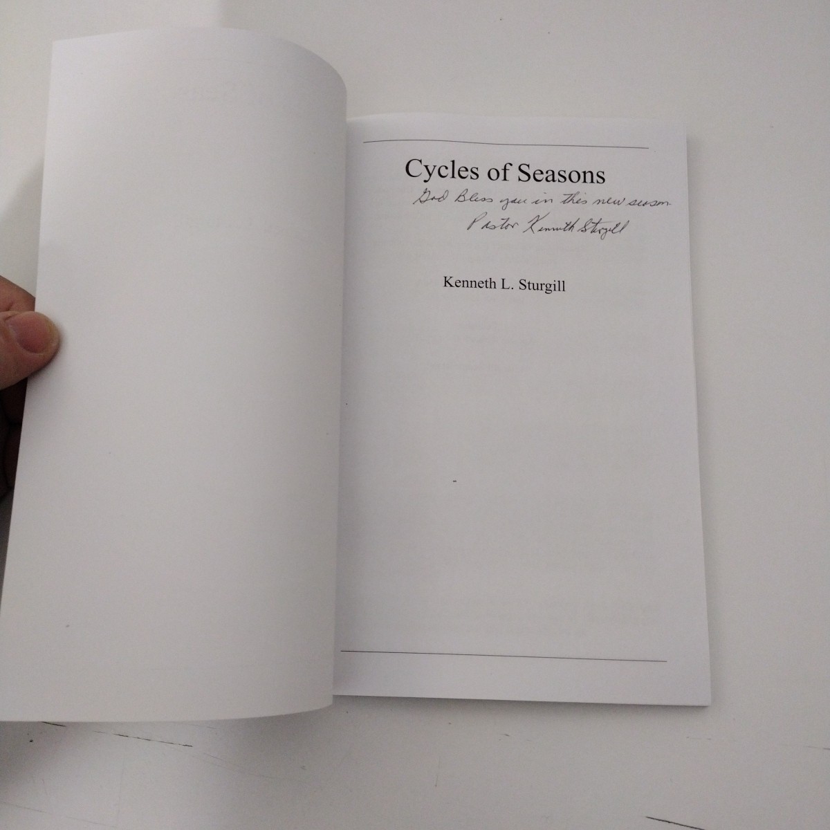 Cycles of Seasons- Of The Church, by Sturgill, Kenneth L. Signed By The Author