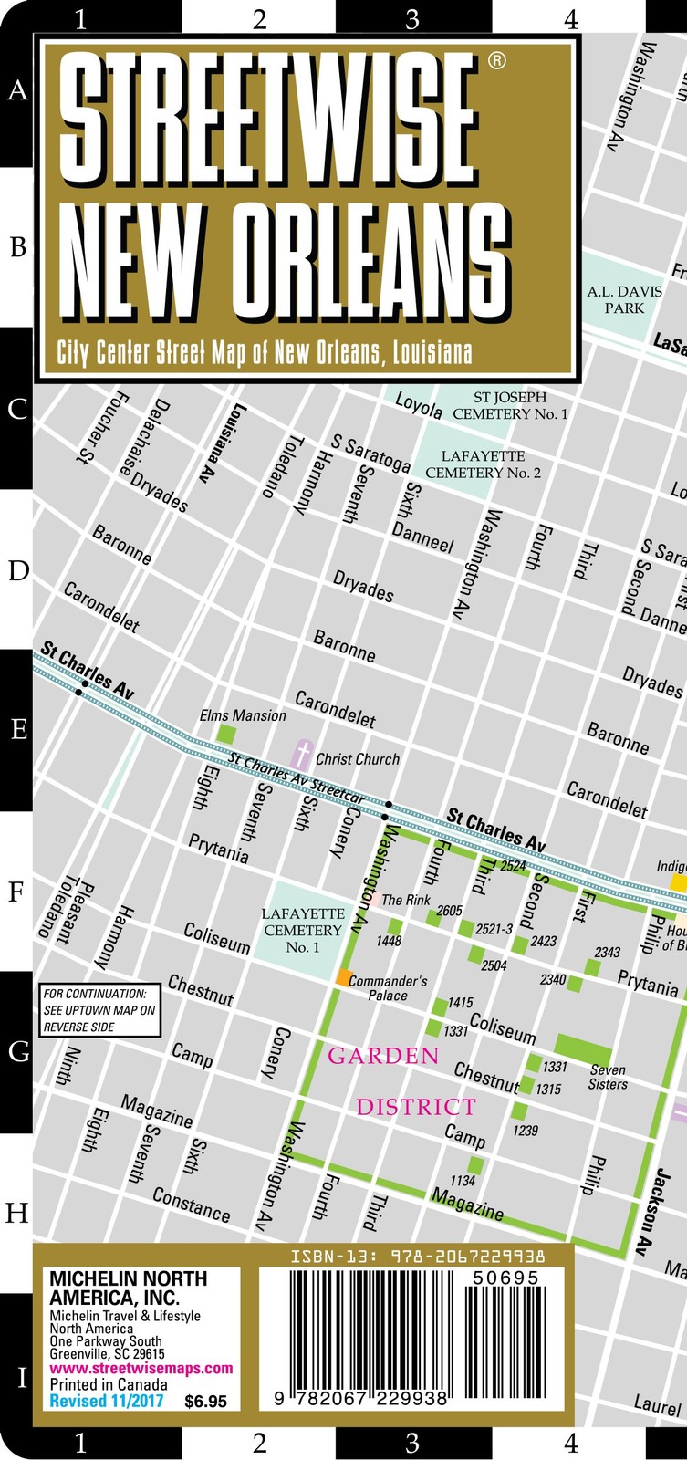 Streetwise New Orleans Map — Laminated City Center Street Map of New Orleans…