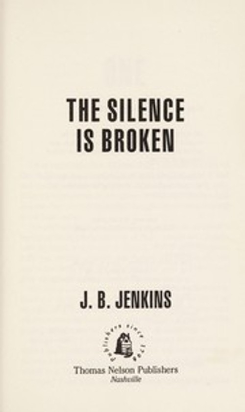 The Silence Is Broken Hardcover J. B. Jenkins