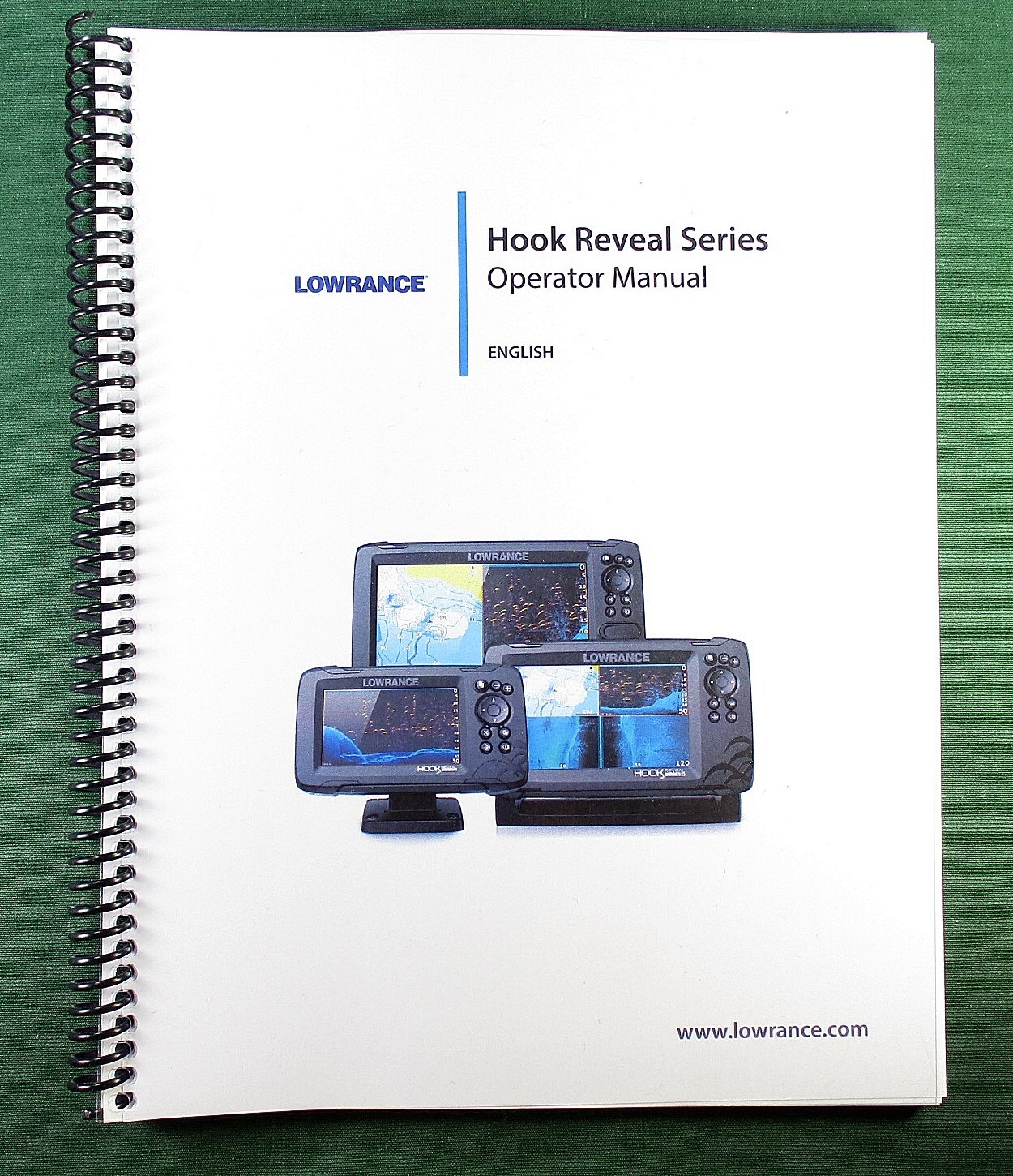 Lowrance Hook Reveal Series Manual: Full Color 86 Pages & Protective Covers
