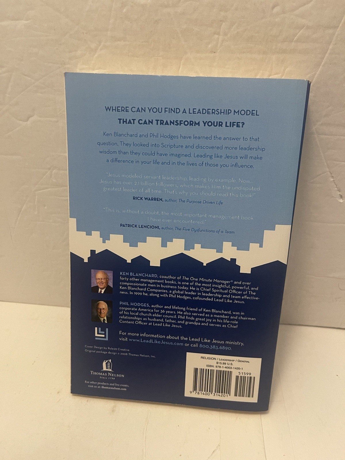 Lead Like Jesus by Phil Hodges and Ken Blanchard (2008, Trade Paperback)