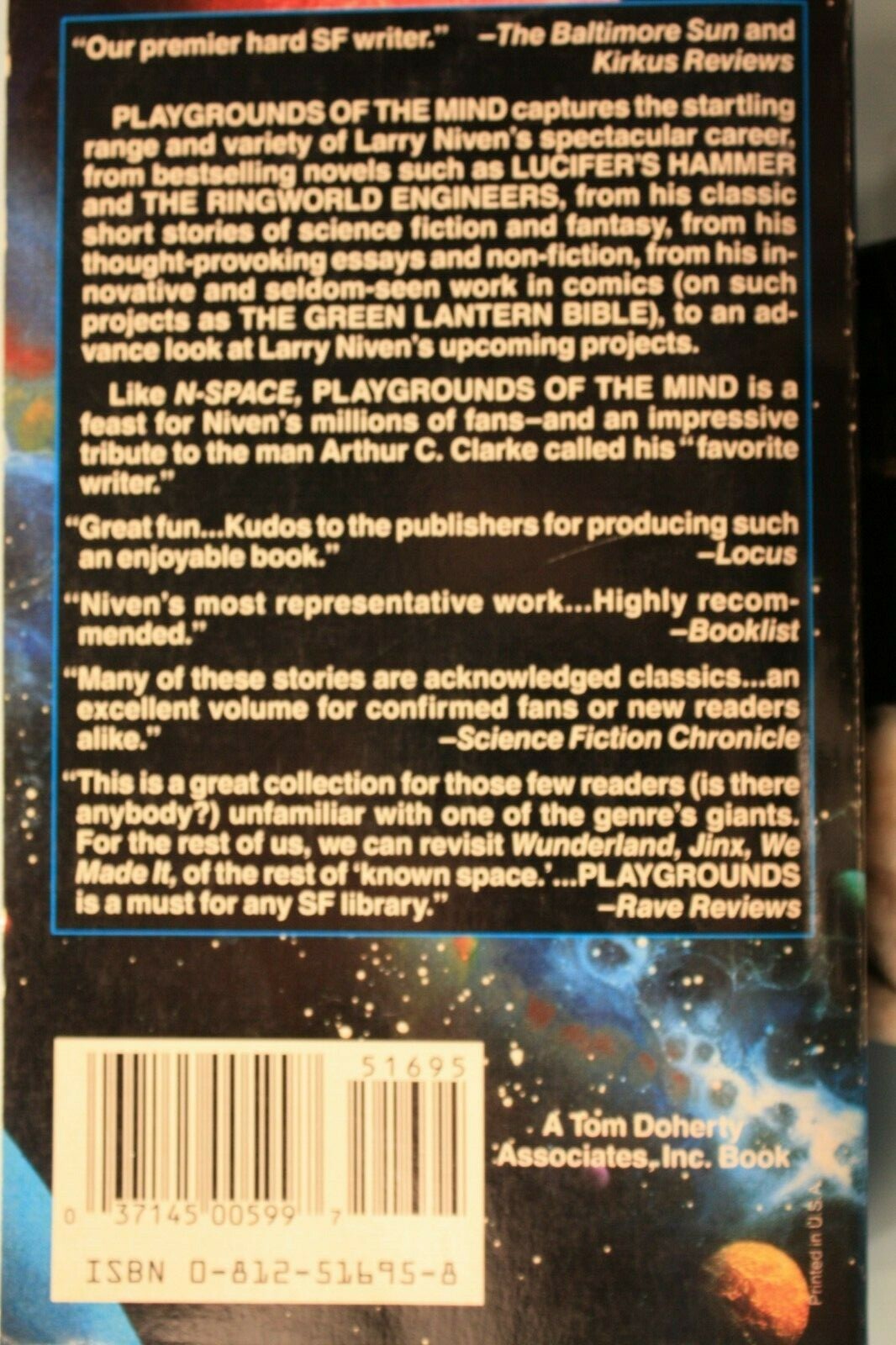 PLAYGROUNDS OF THE MIND by LARRY NIVEN ~ (Tor Books 1992) Good Cond Ships Free