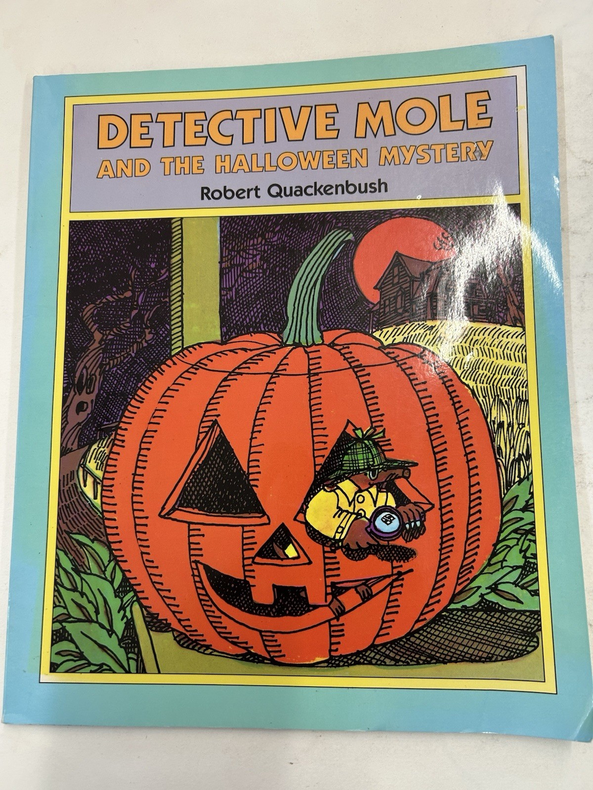 Vintage DETECTIVE MOLE and the HALLOWEEN MYSTERY Robert Quackenbush SIGNED