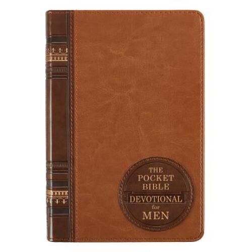 Pocket Bible Devotional for Men — Leather Bound By Christian Art Gifts — GOOD