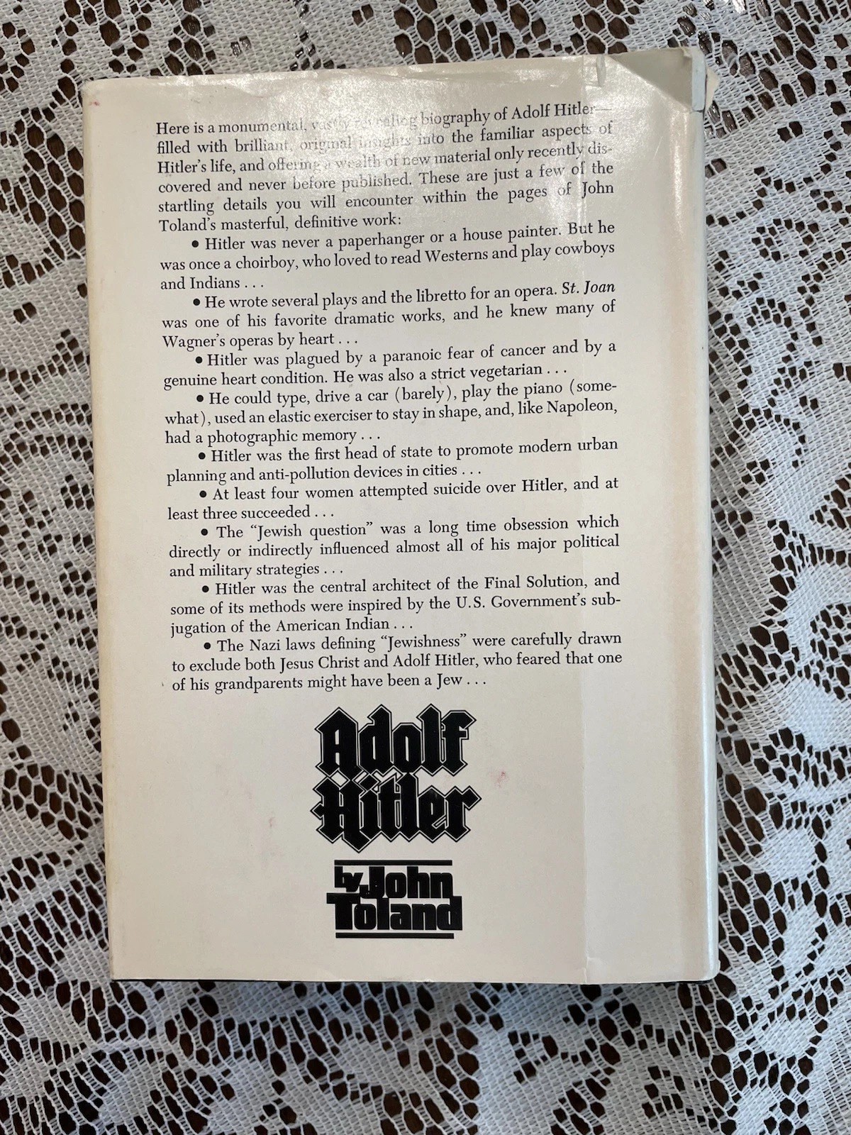 Adolf Hitler 2 Volumes by John Toland Hardcover w/ Dust Jacket Doubleday 1976