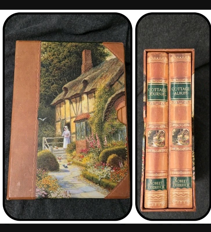 Cottage Journal And Photo Album Vintage Set Victorian Robert Frederick In Box