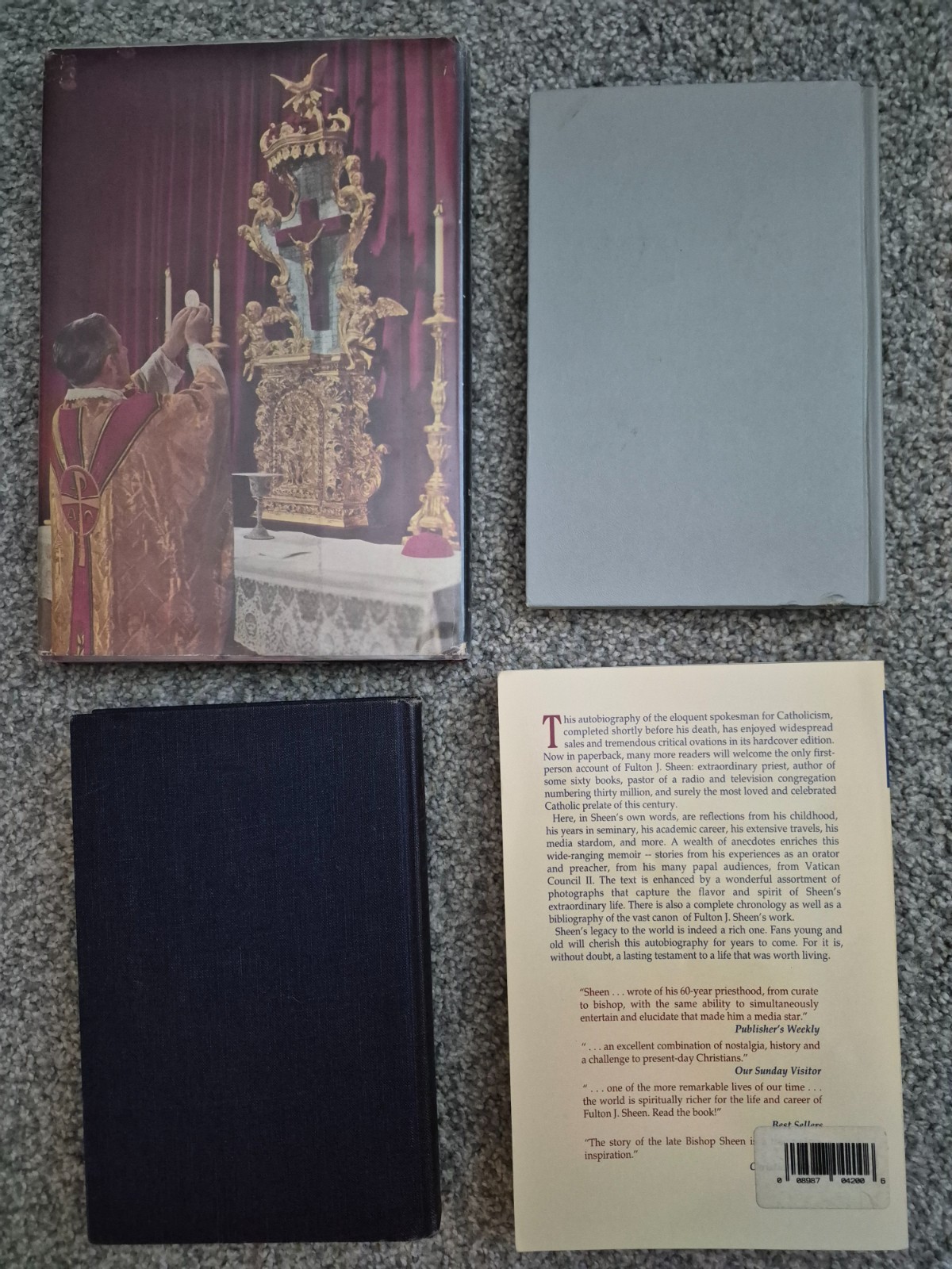 Fulton J Sheen Book Lot Traditional Catholic Mass Lift Up Your Heart Peace&Soul