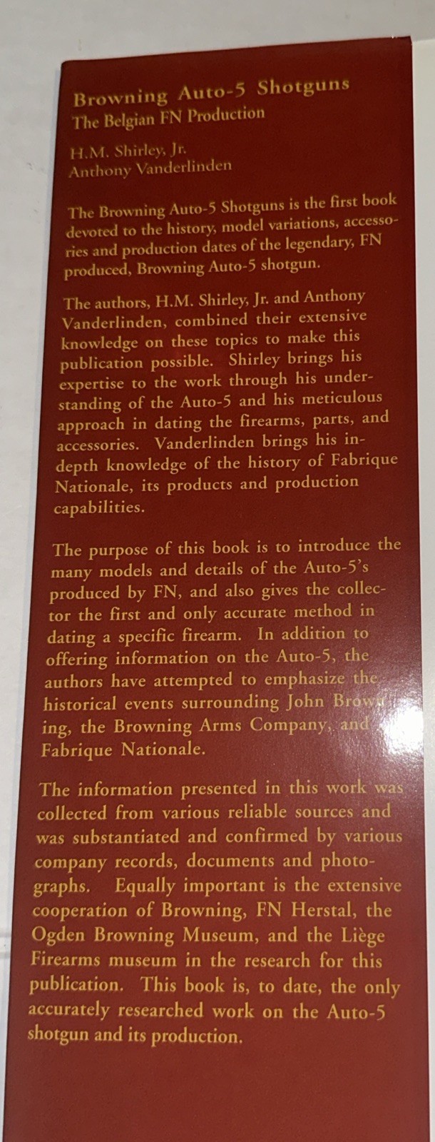 Browning Auto-5 Shotguns The Belgian FN Production First Edition SIGNED by Both