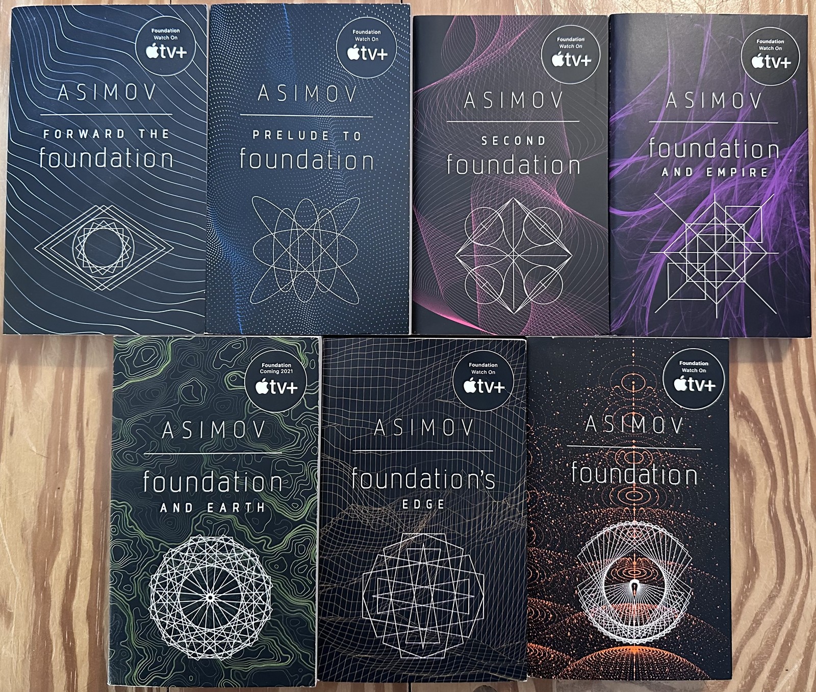 Isaac Asimov Foundation Series Complete 1-7 Volumes Books Paperback Lot