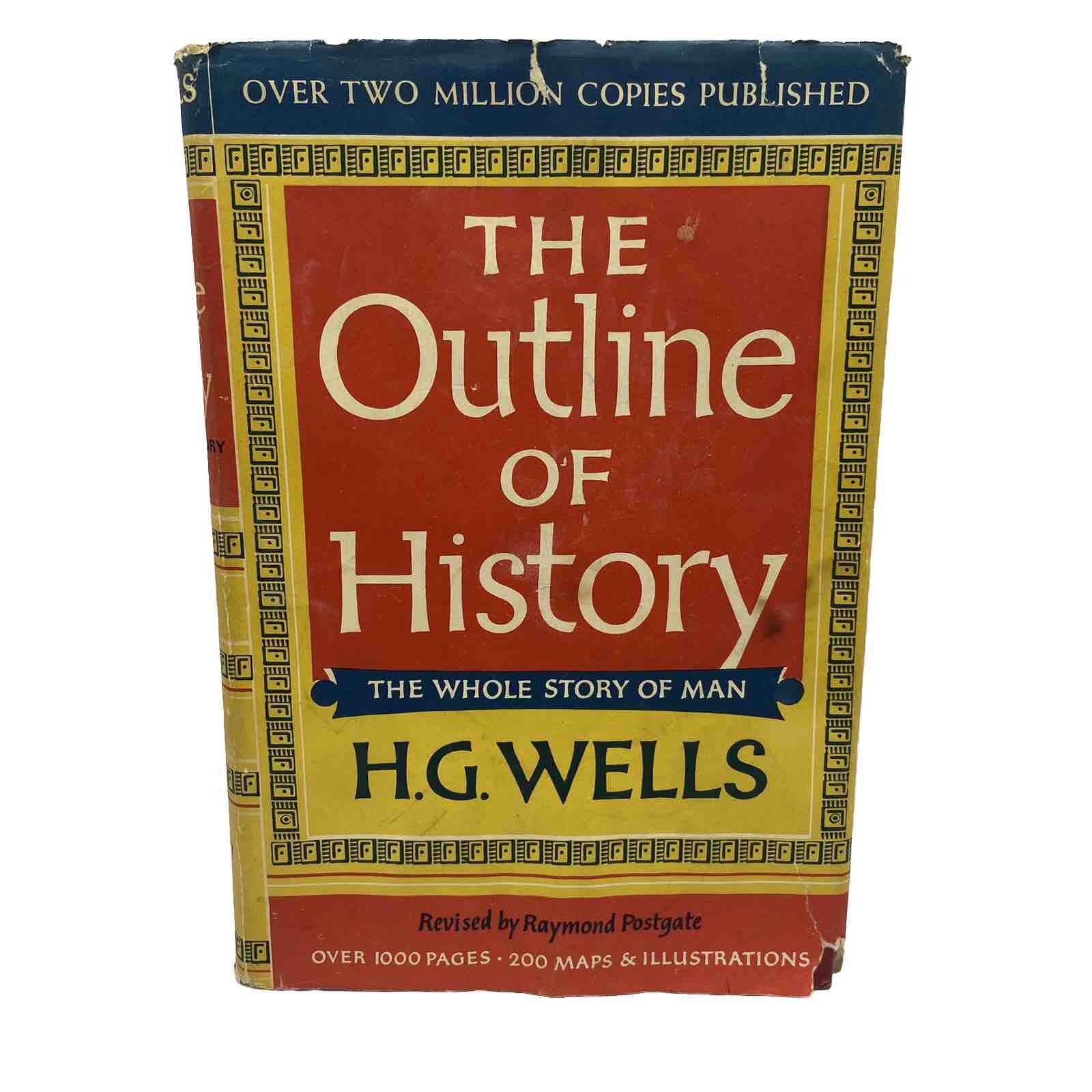 The Outline of History by H.G. Wells Volume II HC DJ 1956 Book Club Edition VTG