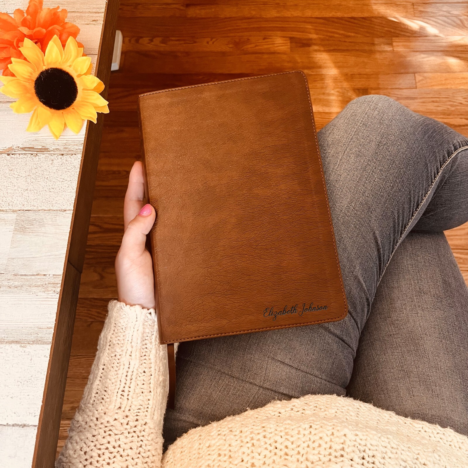 Personalized NLT Bible with Name Engraved, NLT Large Print Bible, Baptism Gifts