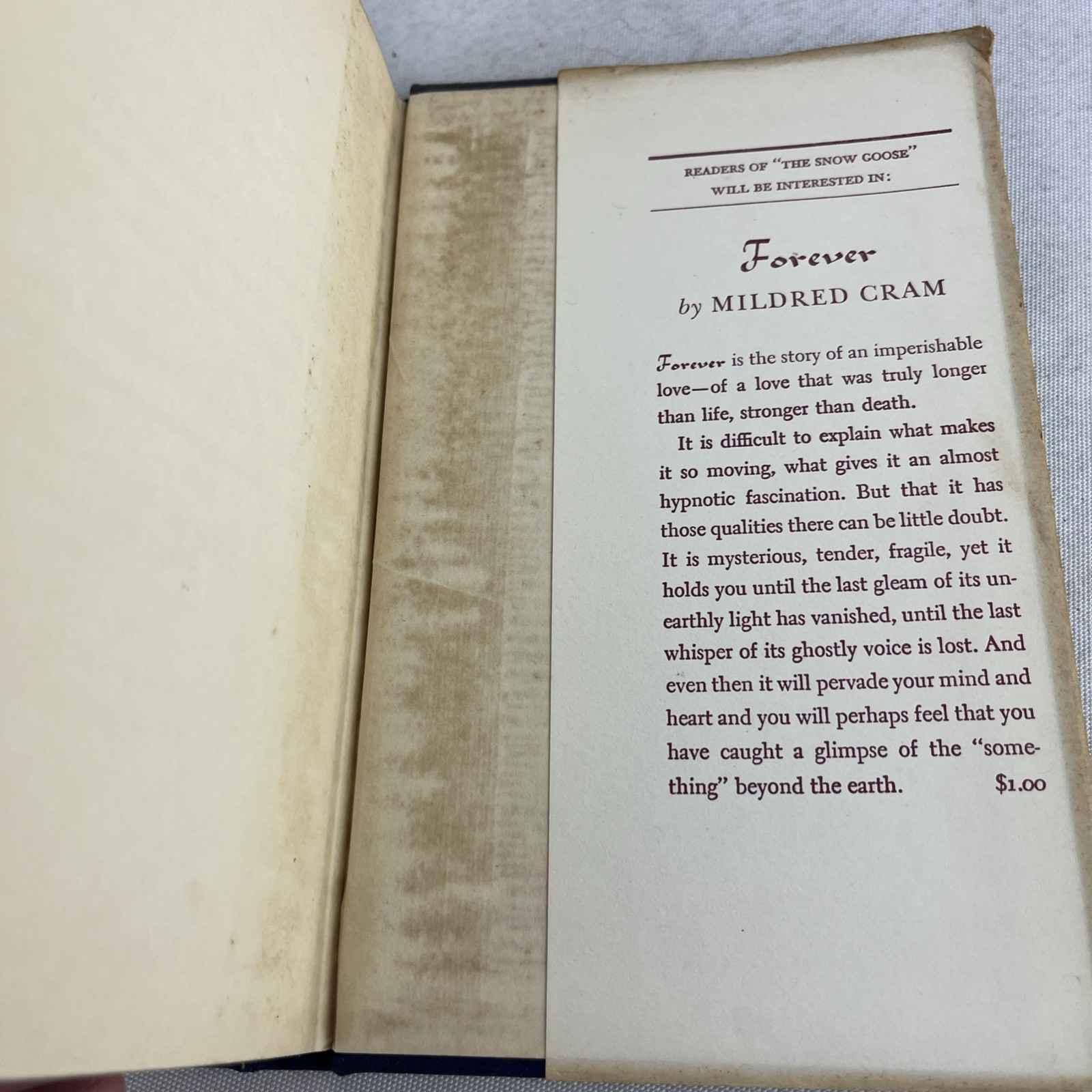 The Snow Goose — Paul Gallico — HC w/DJ — First Edition — Sixth Printing — 1941