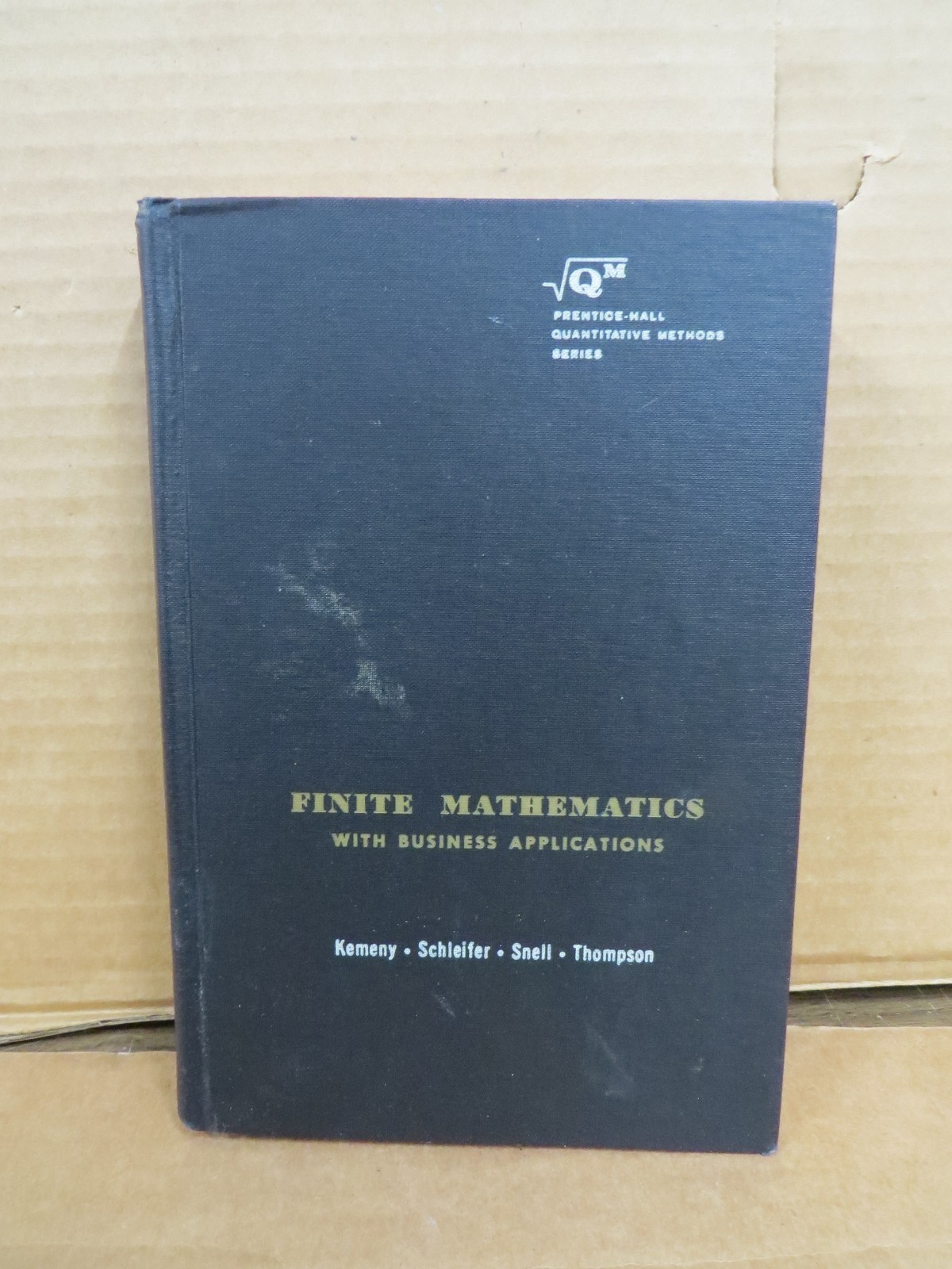 Finite Mathematics With Business Applications 1962 HC Textbook Kemeny et al.