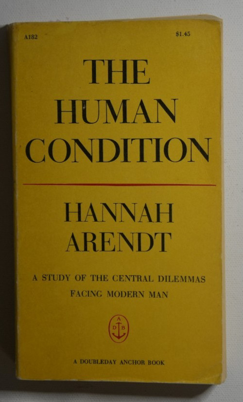 Hannah Arendt — The Human Condition. Anchor Books. Edward Gorey, Leonard Baskin