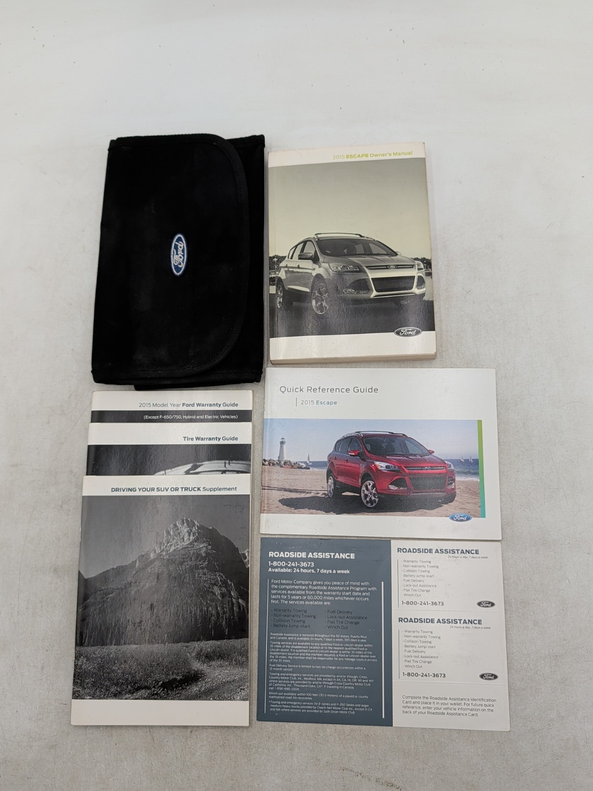 2015 Ford Escape Owner’s Manual Guide Book With Quick Reference Guide And Case