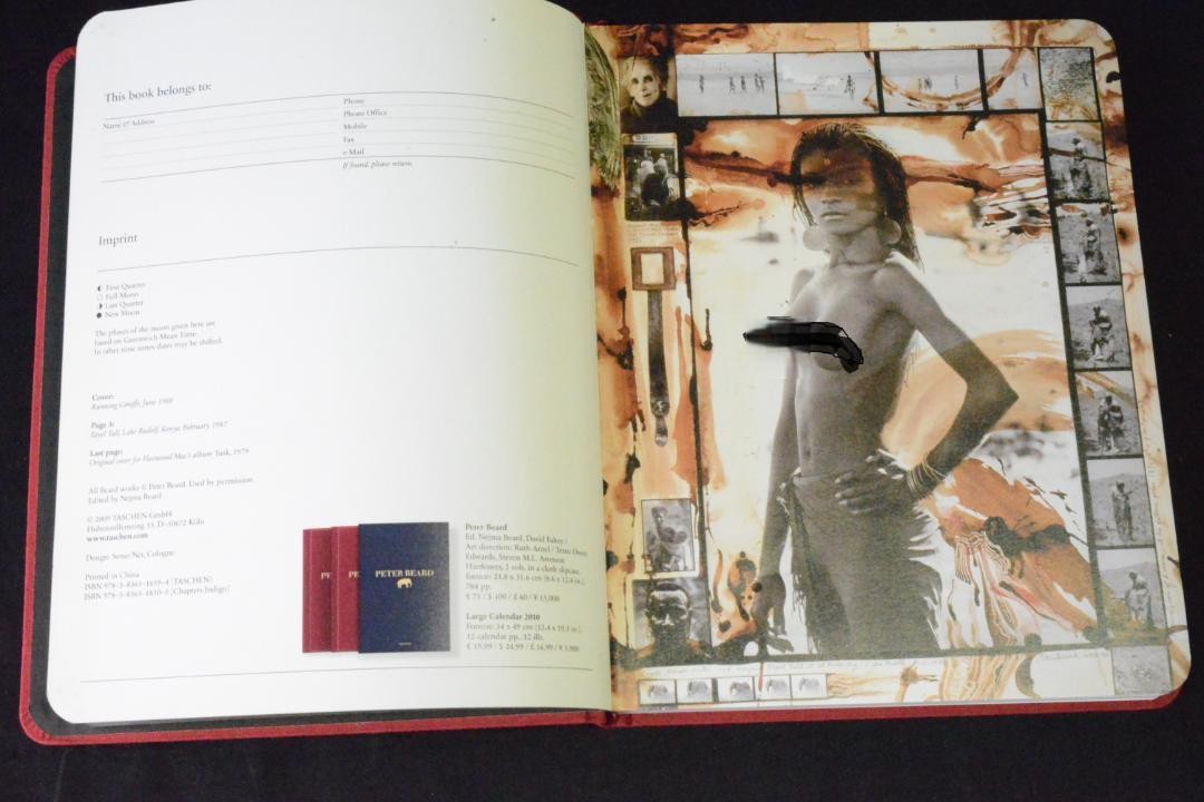 Peter Beard 2010 Calendar African Artist Photos Collages 23*18*1.5cm English