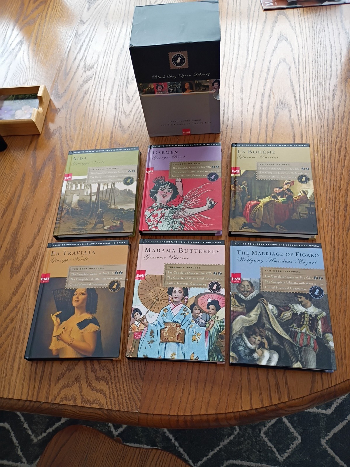 Black Dog Opera Library 6 Hardcover Books W/12 CDs In Cardboard Sleeve