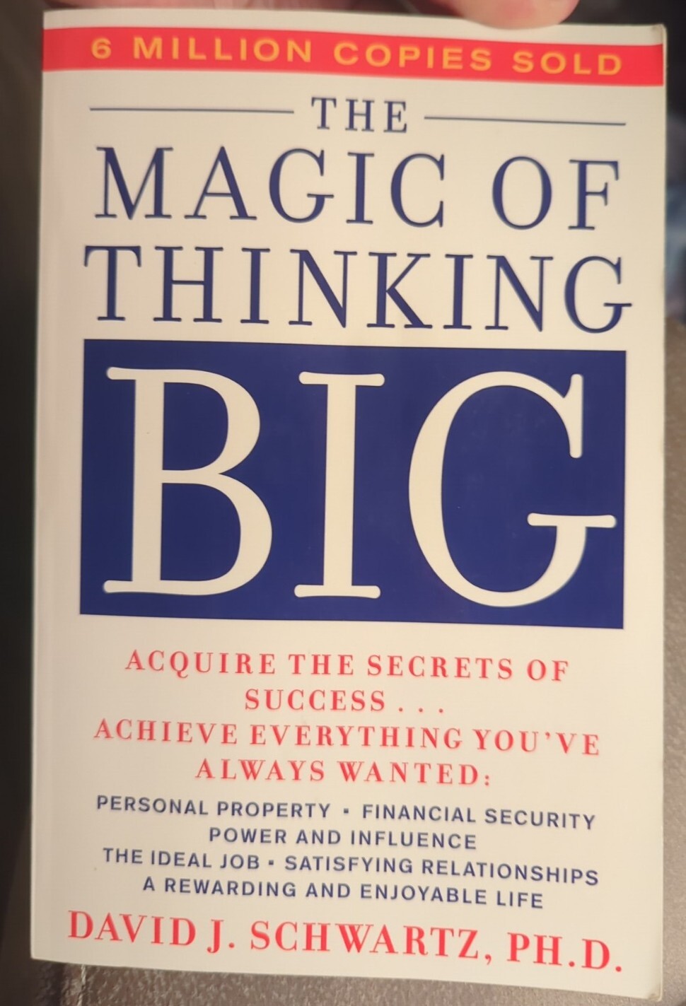 Magic of Thinking Big by David Schwartz (1987, Trade Paperback) Excellent Shape!