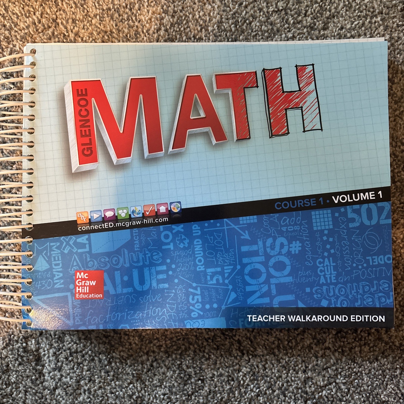 GLENCOE MATH 2016 COURSE 1 TE VOLUME 1