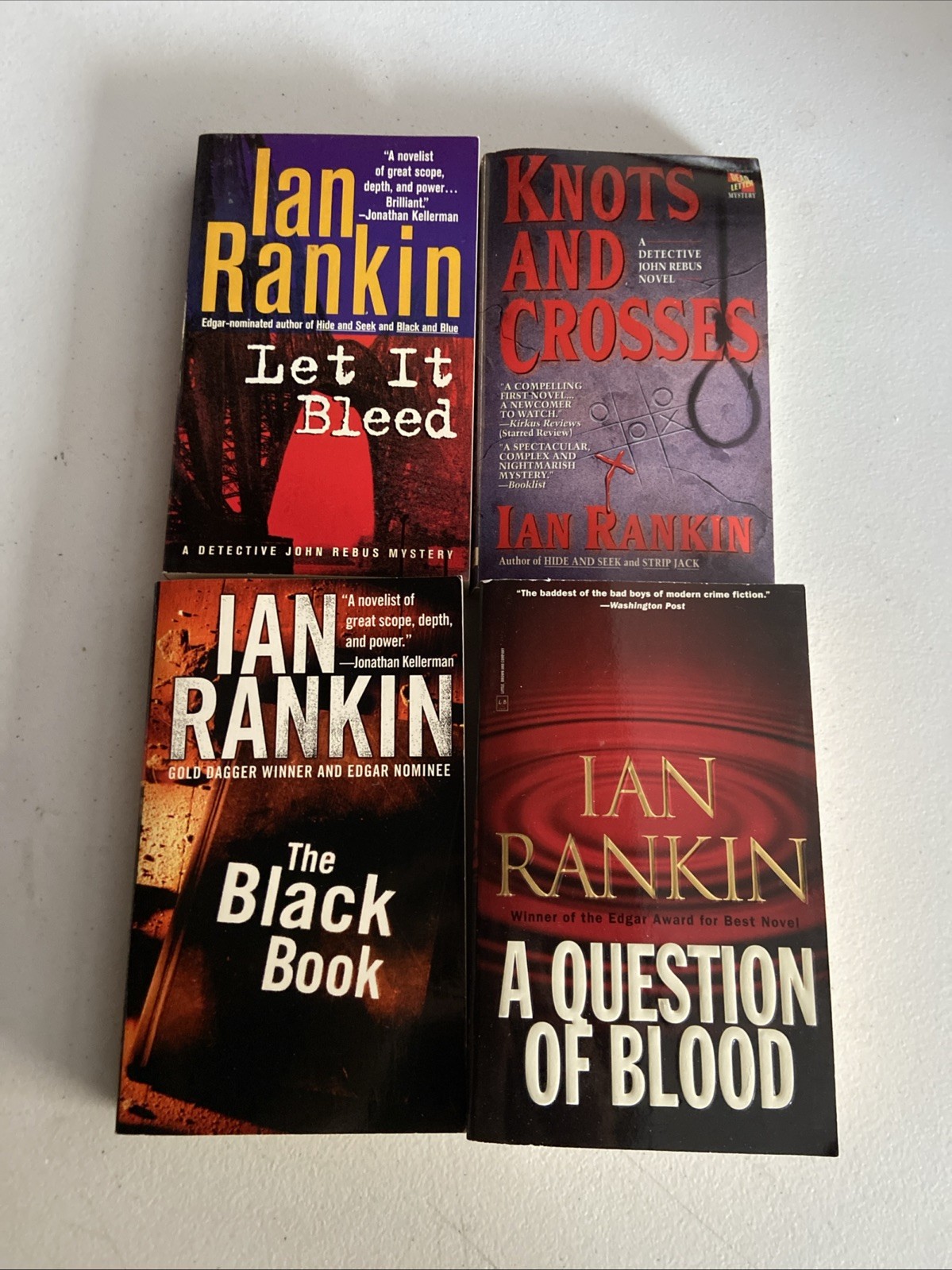 Ian Rankin 4 Book Lot — Let It Bleed Knots & Crosses The Black Book Question Of