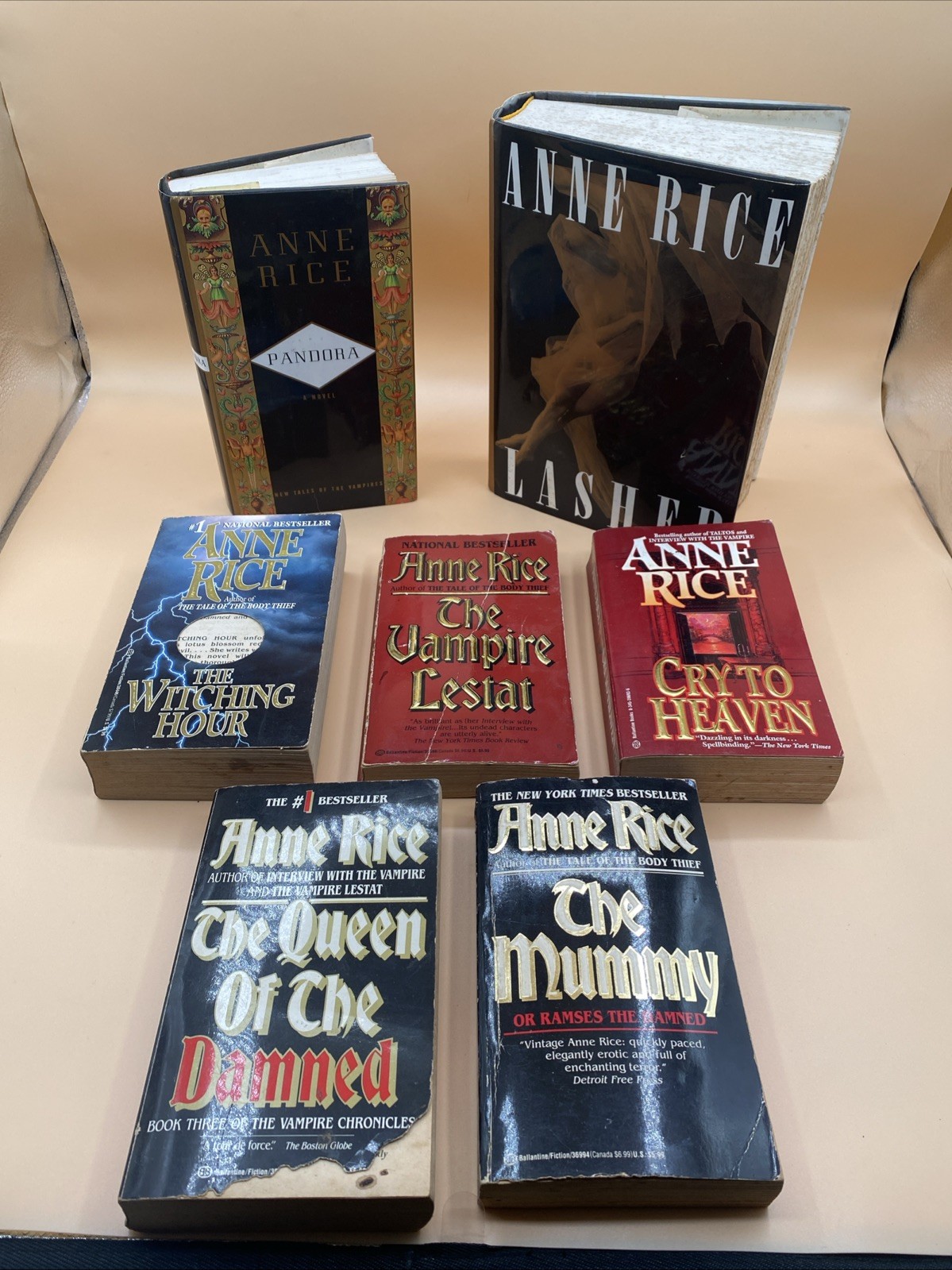 Lot of 7 Anne Rice Hardcover Paperback Mix Series Book Lot