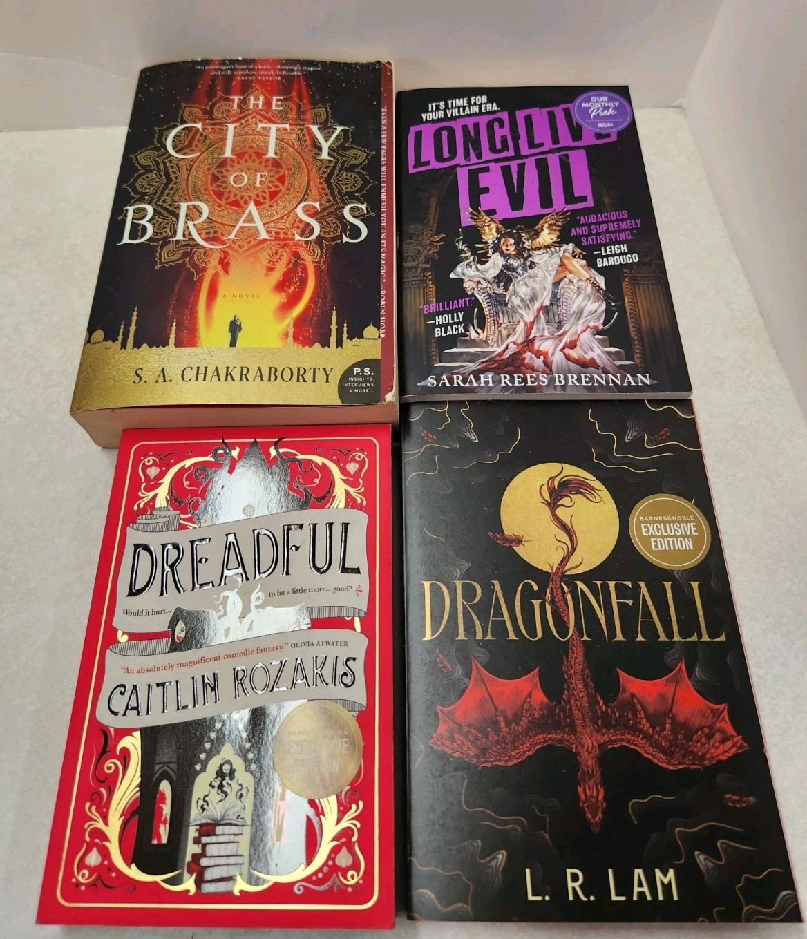 Lot of 4 Fantasy Trade Paper Books 2 B&N Exclusives ***FREE SHIPPING ***