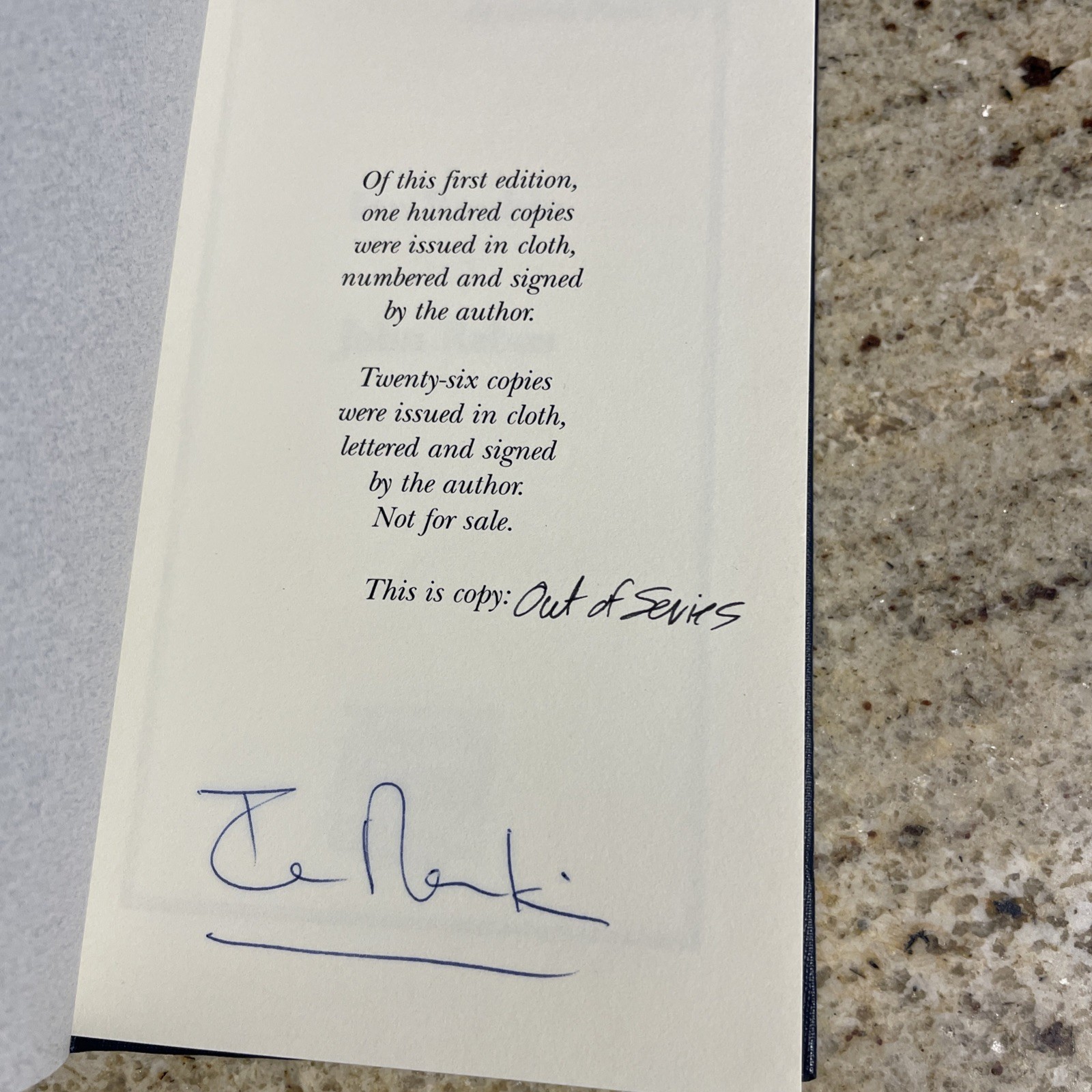 Ian Rankin *SIGNED* “John Rebus» Mysterious Profile 1st Limited Edition of 100