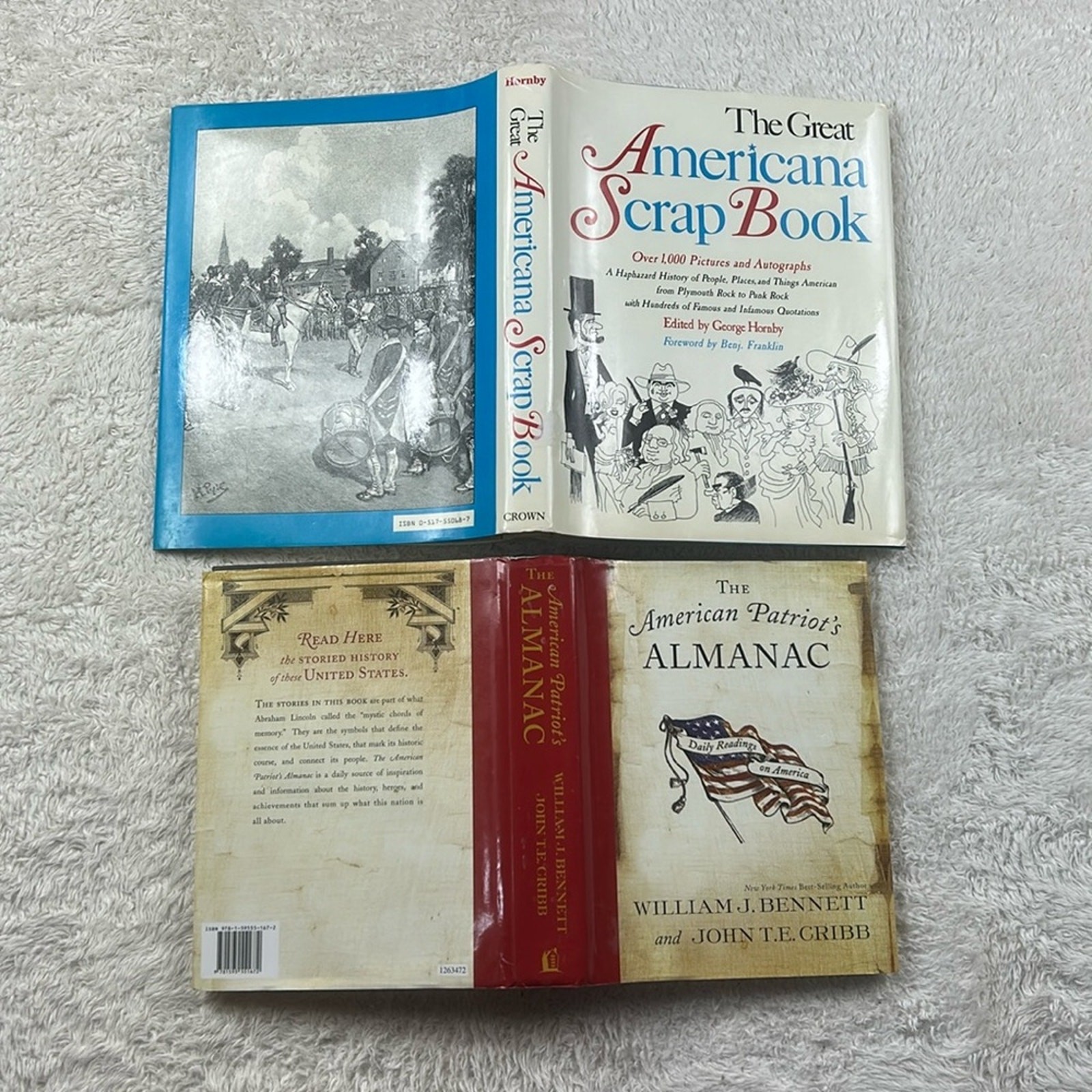 The Great American Scrapbook 1985 and American Patriot’s Almanac 2008 HC Good