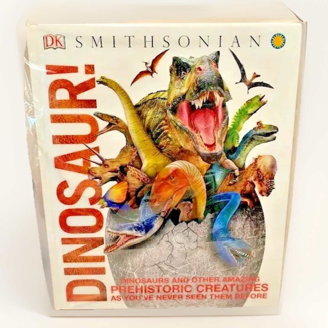 Dinosaurs Book Prehistoric Creatures 1st Ed Table Room Decor Staging Illustrated