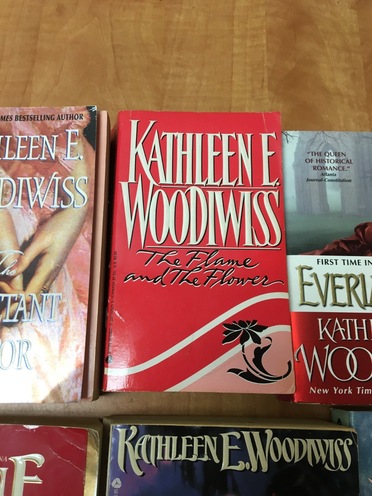Lot of 6 romance books by Kathleen E. Woodiwiss Mixed Elusive Flame