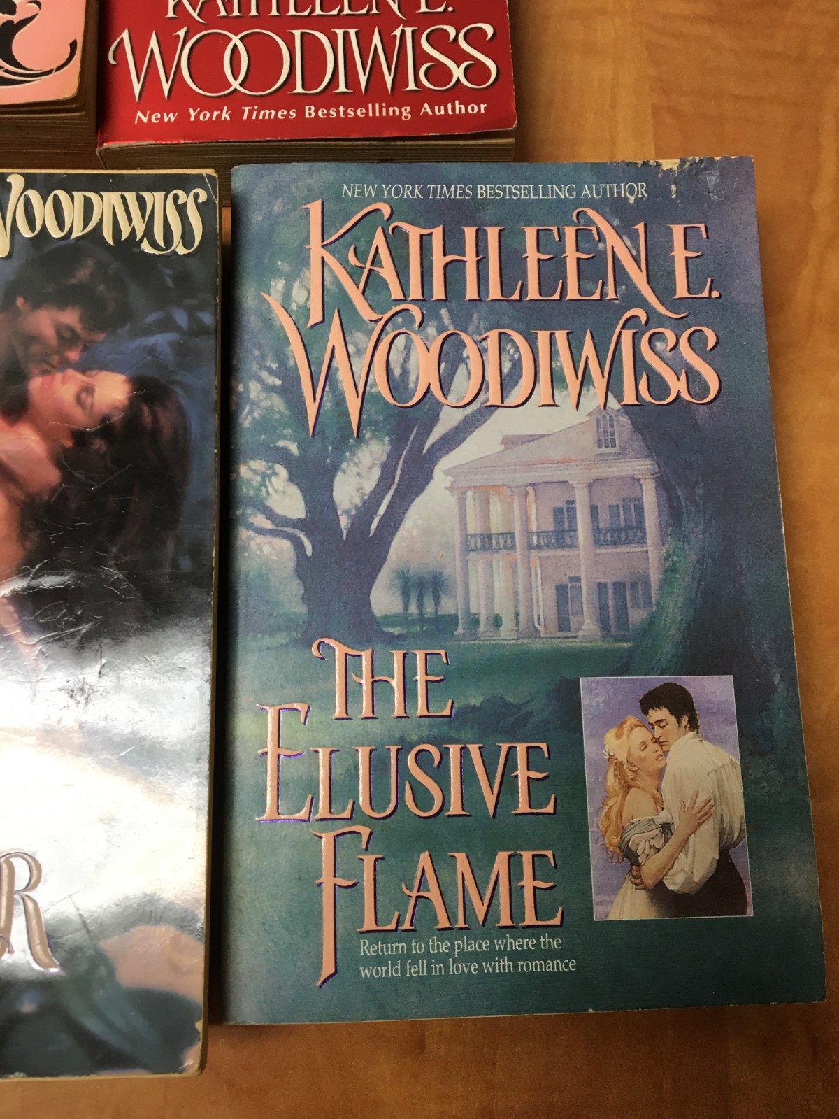 Lot of 6 romance books by Kathleen E. Woodiwiss Mixed Elusive Flame