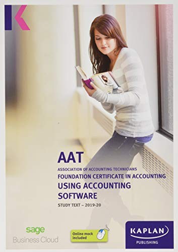 USING ACCOUNTING SOFTWARE — STUDY TEXT By KAPLAN PUBLISHING