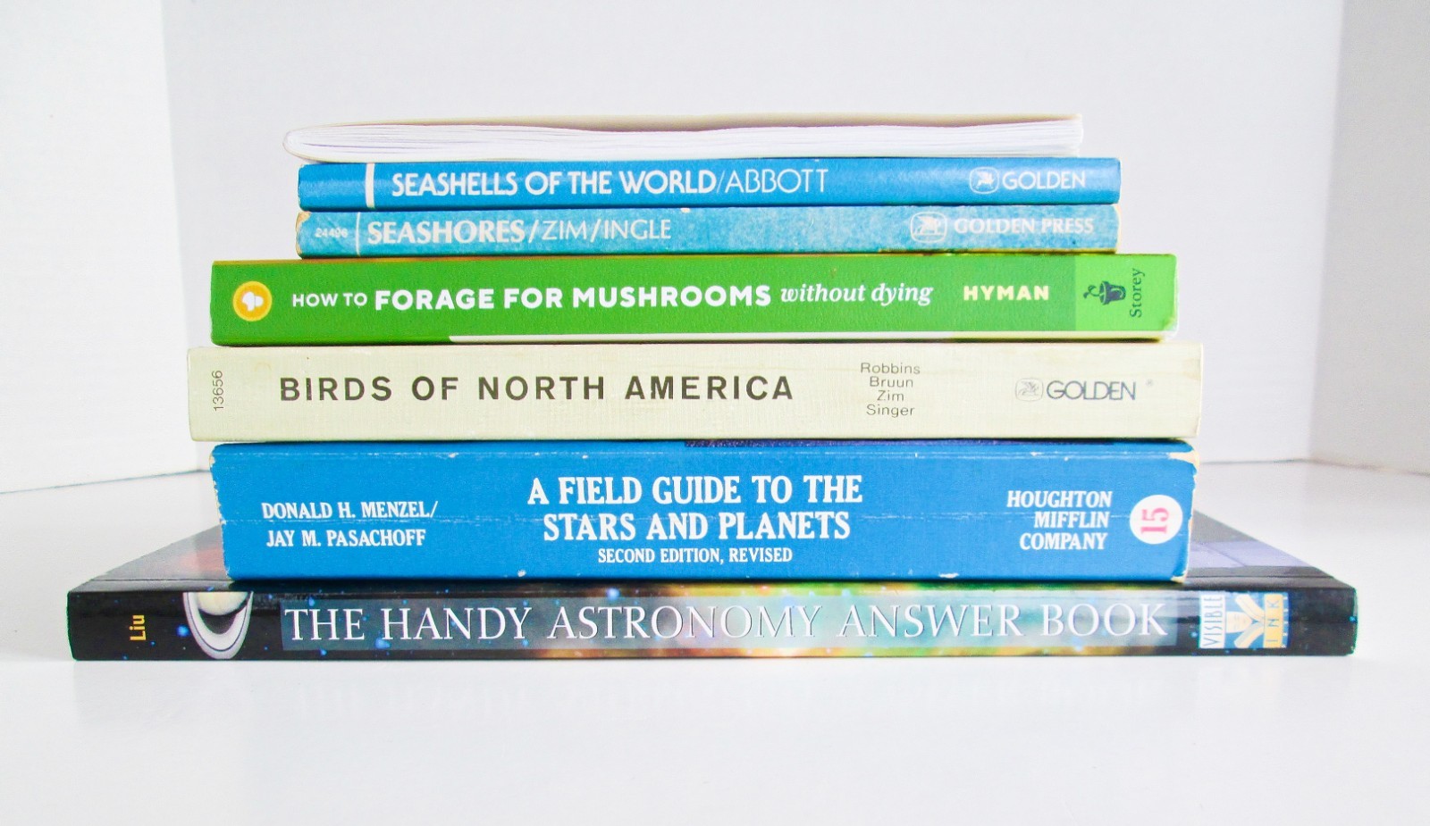 Lot of 6 Field Guide Nature Reference Books, Astronomy Seashores Mushrooms Birds
