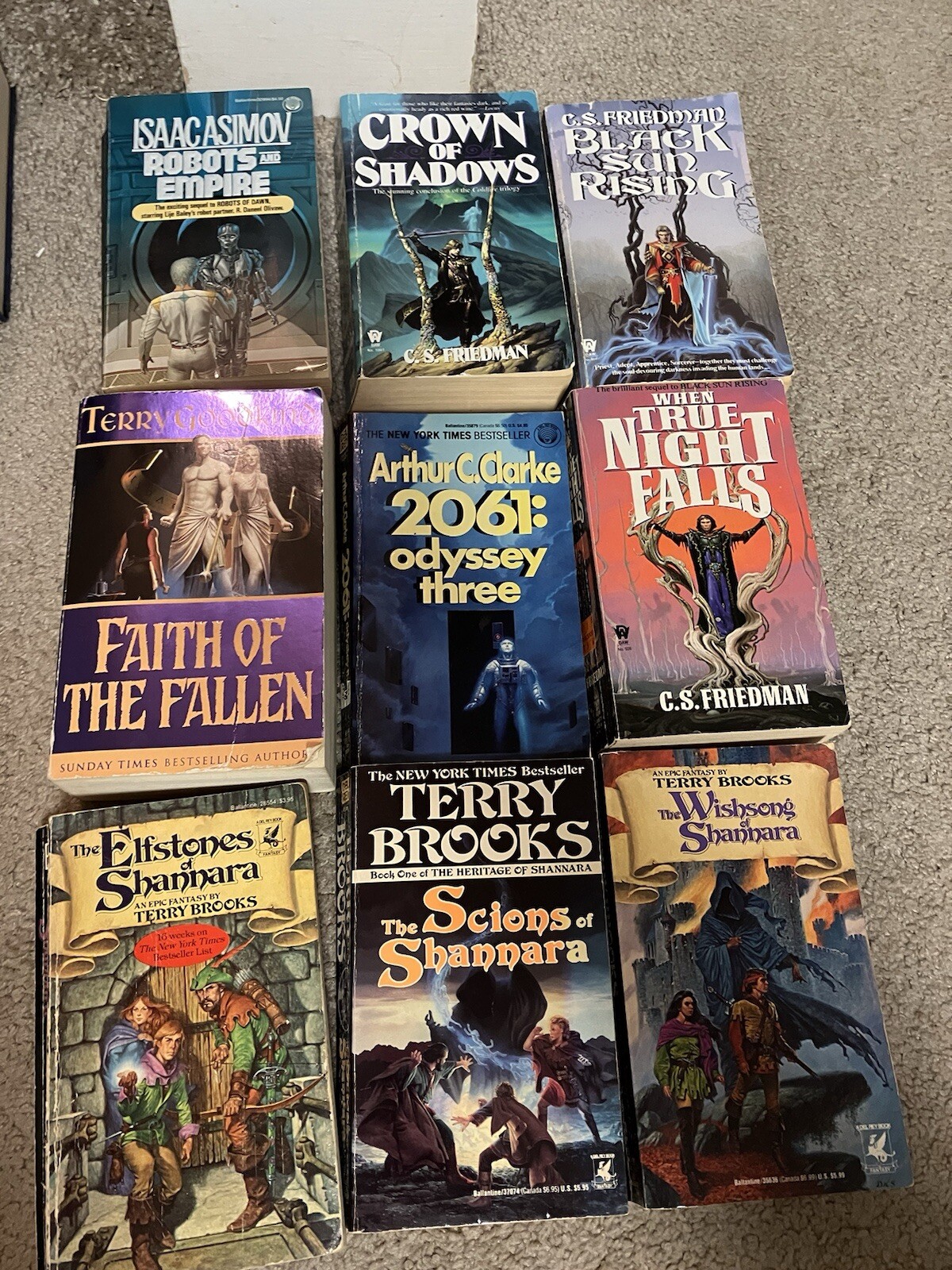 Vintage Science Fiction Paperback Lot (9) DAW DEL RAY FRIEDMAN BROOKS ASIMOV