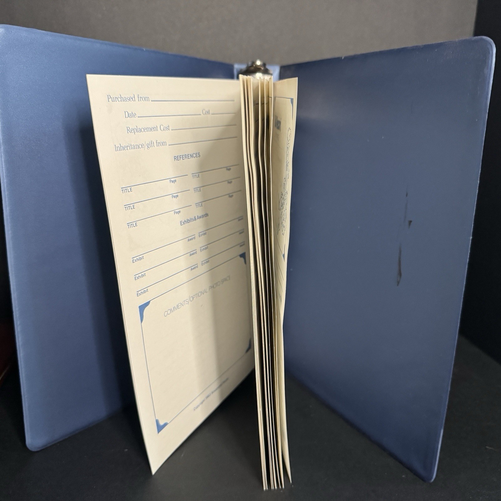 Vtg DOLL RECORD BOOK Collector Hardcover Log Inventory 15 pages 1983 Rosamond