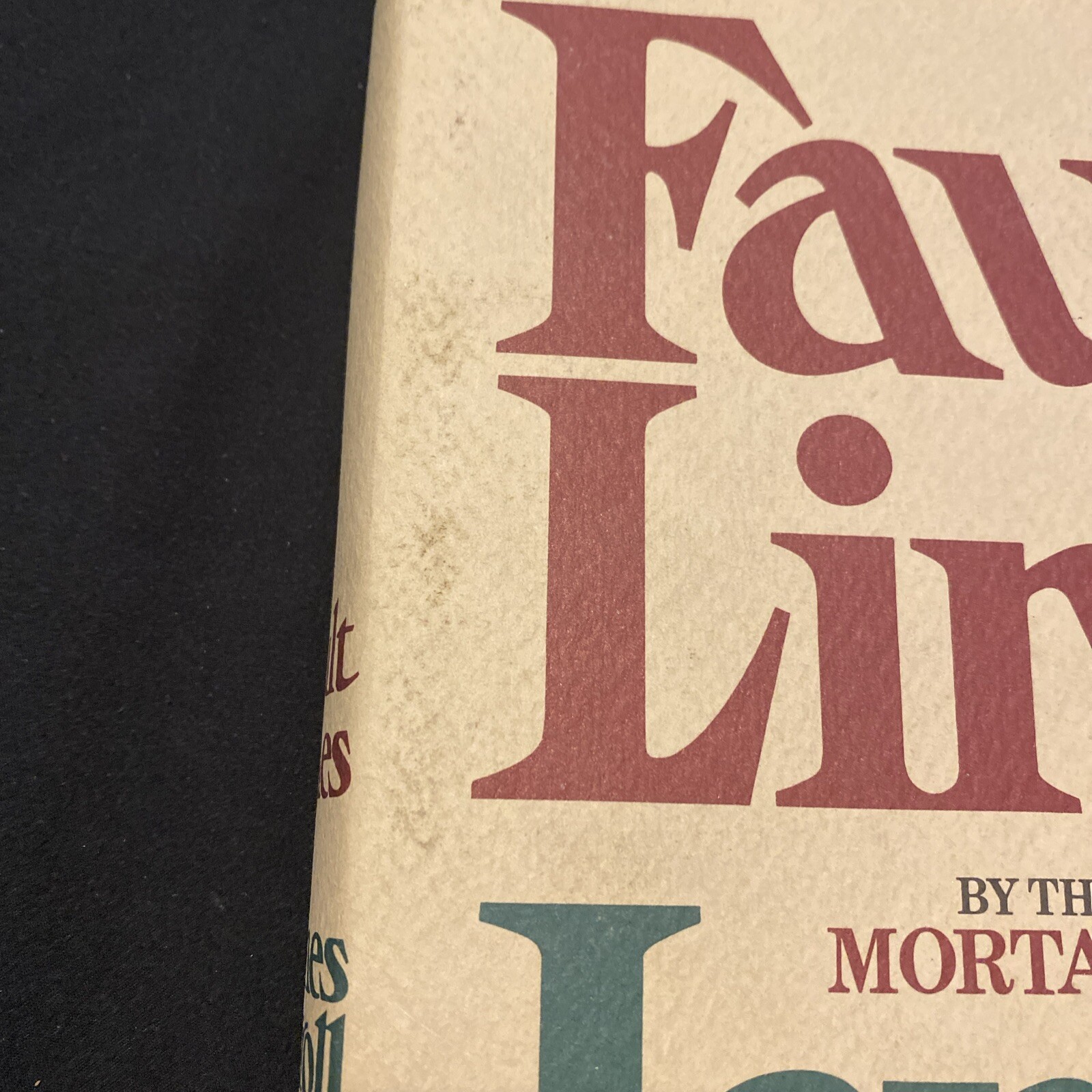 Fault Lines by James Carroll (1980, HCDJ, 1st, VG)