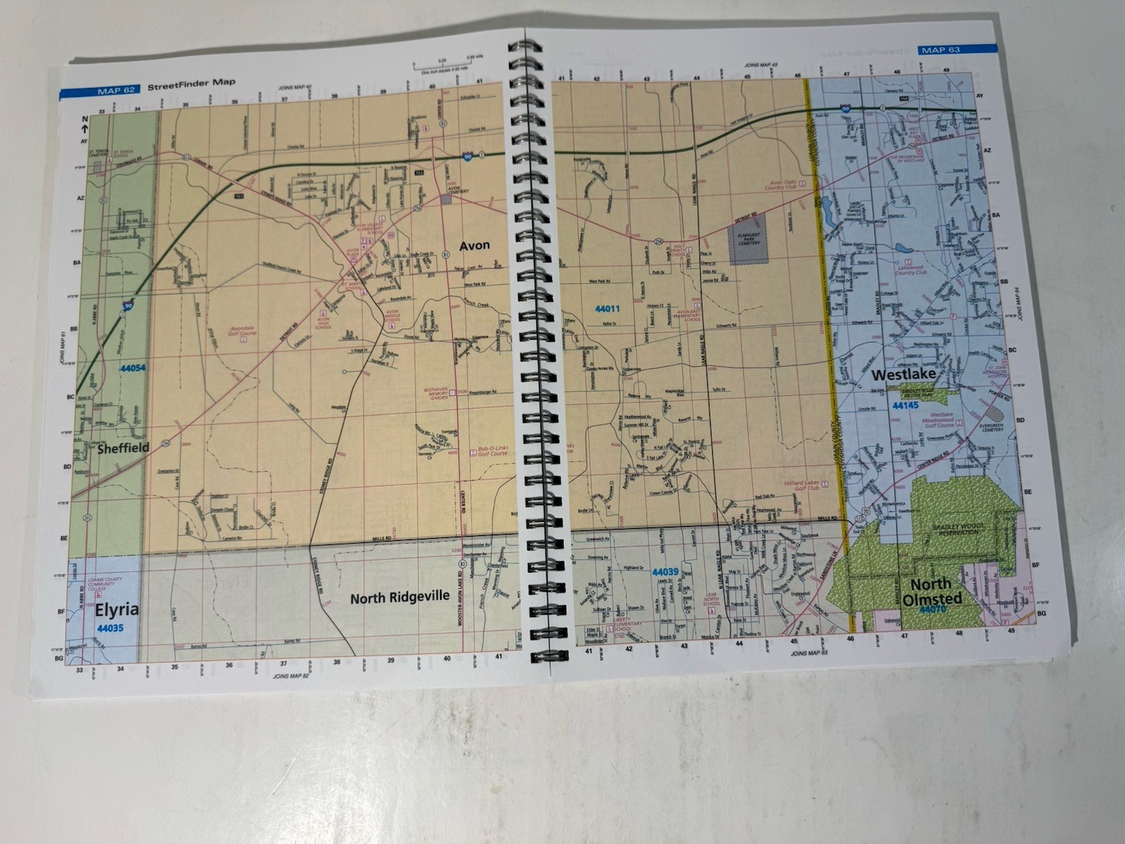 Cleveland Ohio Street Guide 2002 Rand McNally Atlas OH Road Map Streetfinder