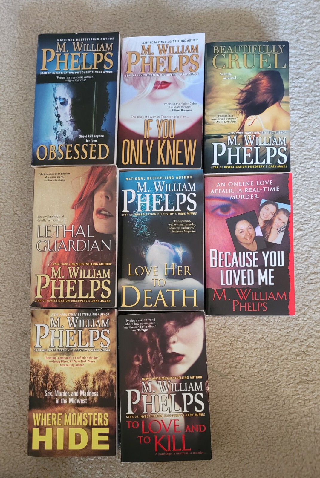A set of true crime books