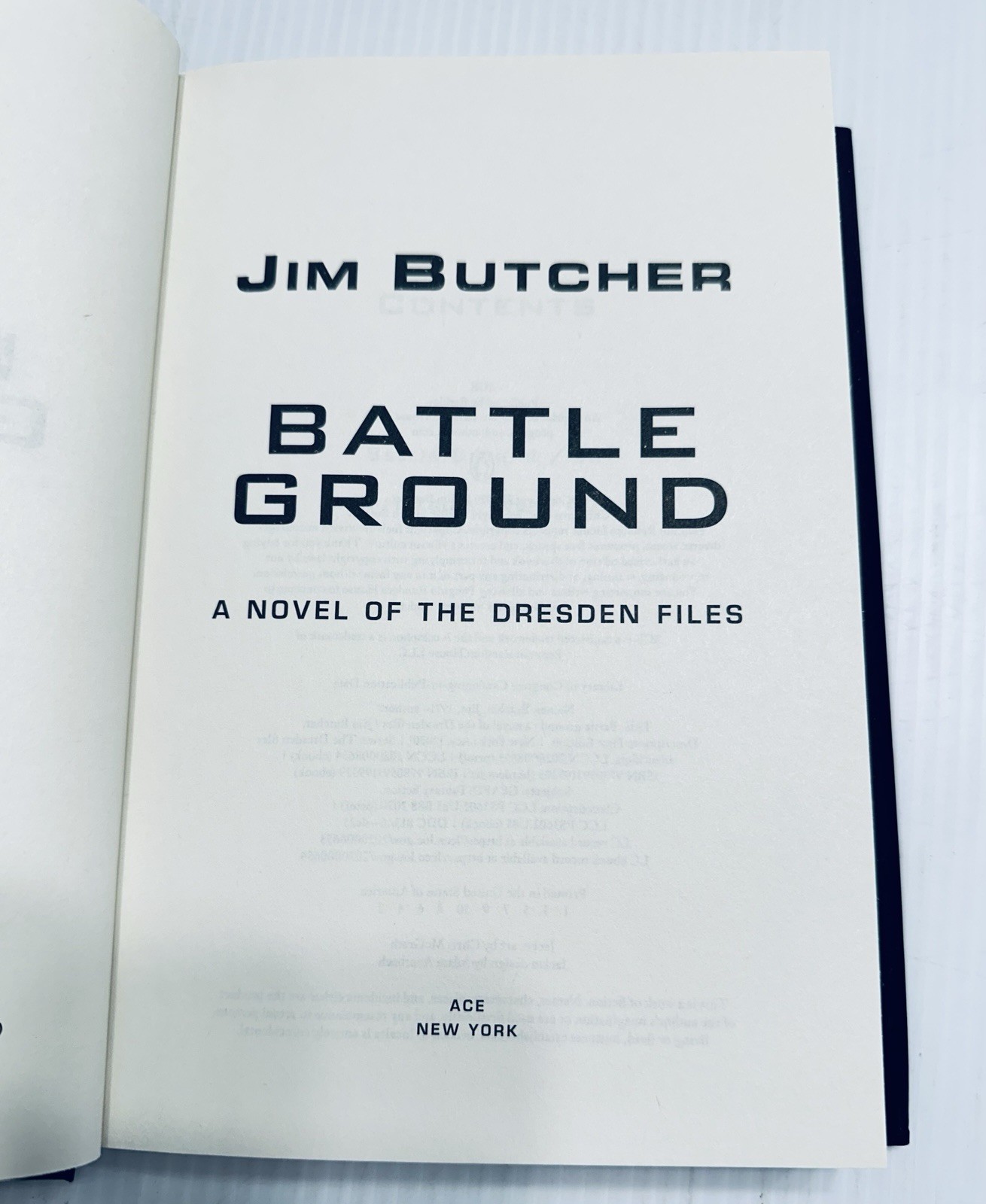 Battle Ground by Jim Butcher 1st Printing Edition 2020 HC DJ Dresden Files