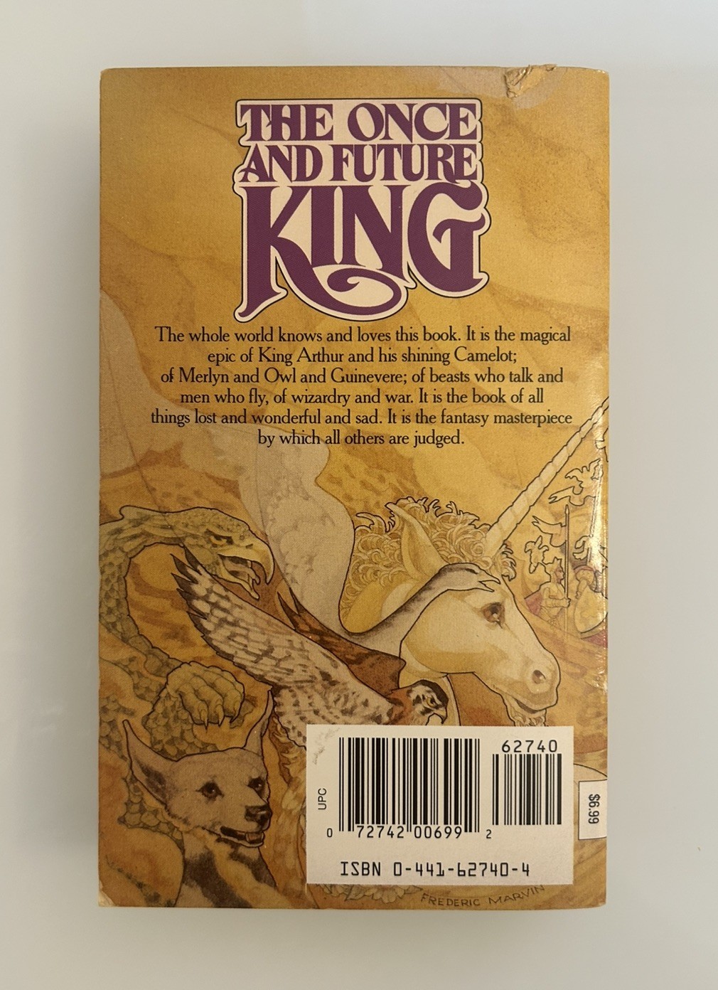 The Once And Future King by T.H. White 1982 Paperback, 22nd Printing Fantasy PB