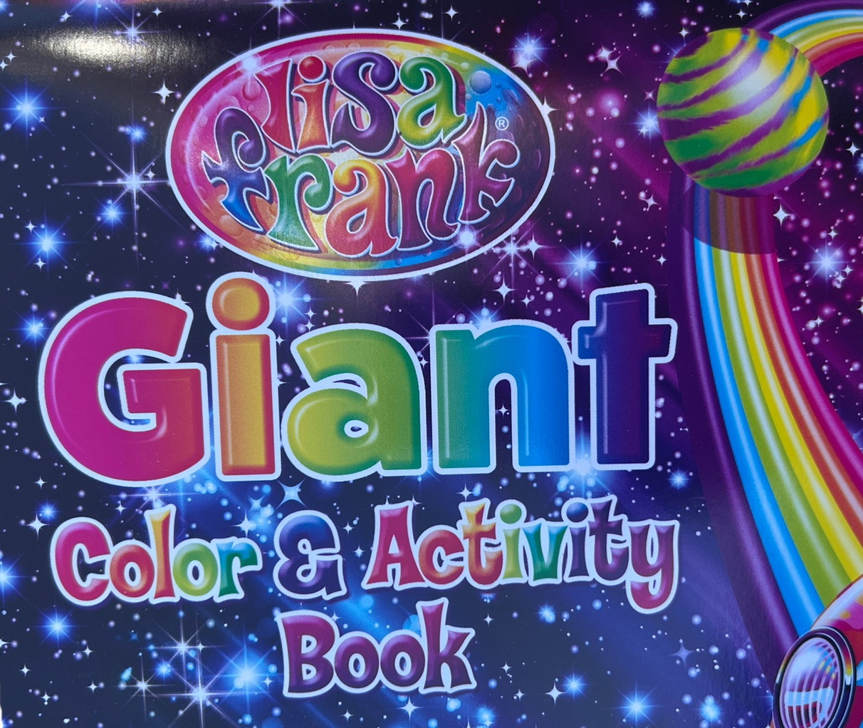 Lisa Frank Lot Of 4 Giant Color & Activity Book Outer Space Cover 16″ X 10.75″