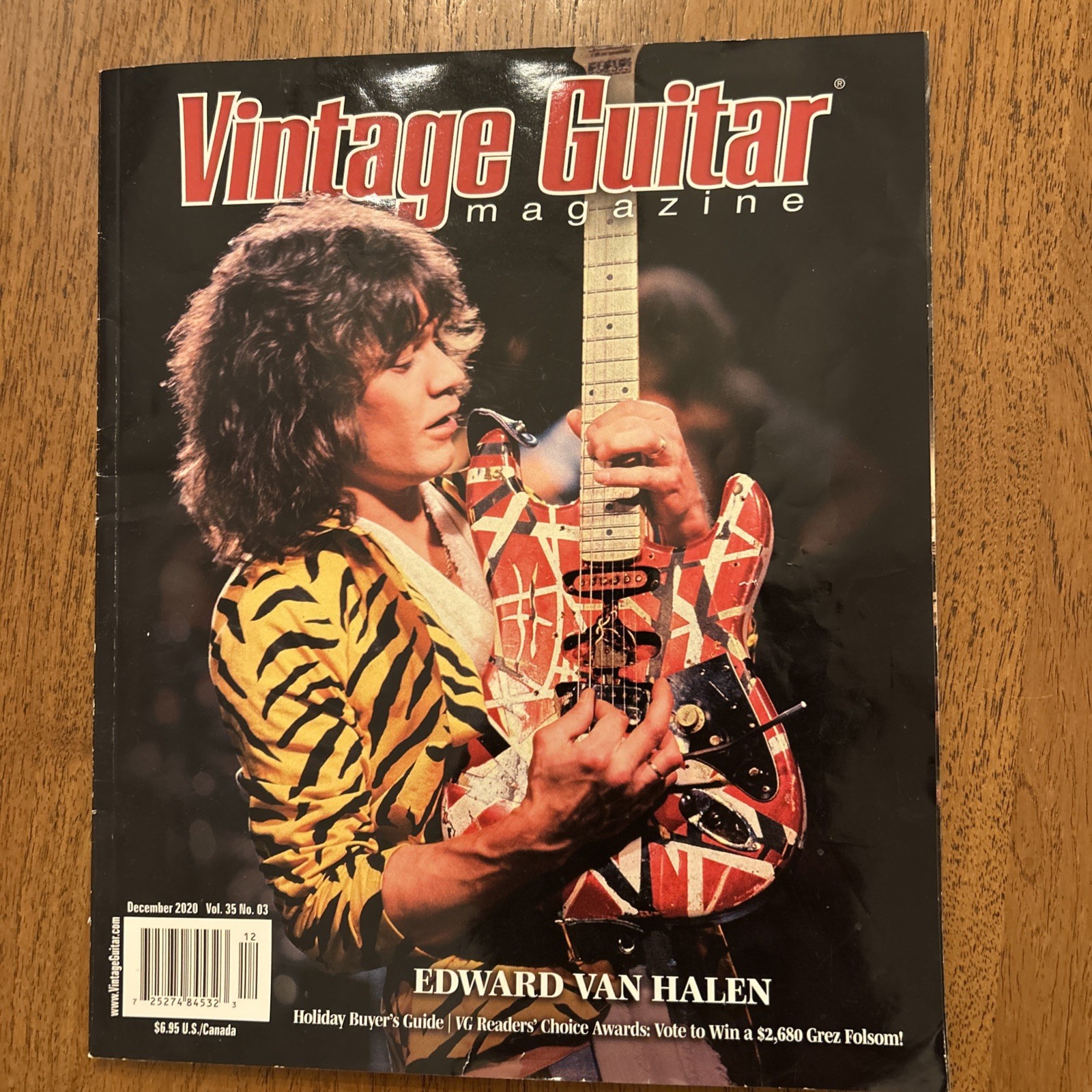VINTAGE GUITAR MAGAZINE DEC 2020 — EDDIE VAN HALEN DEATH/BADFINGER/STEVE HOWE