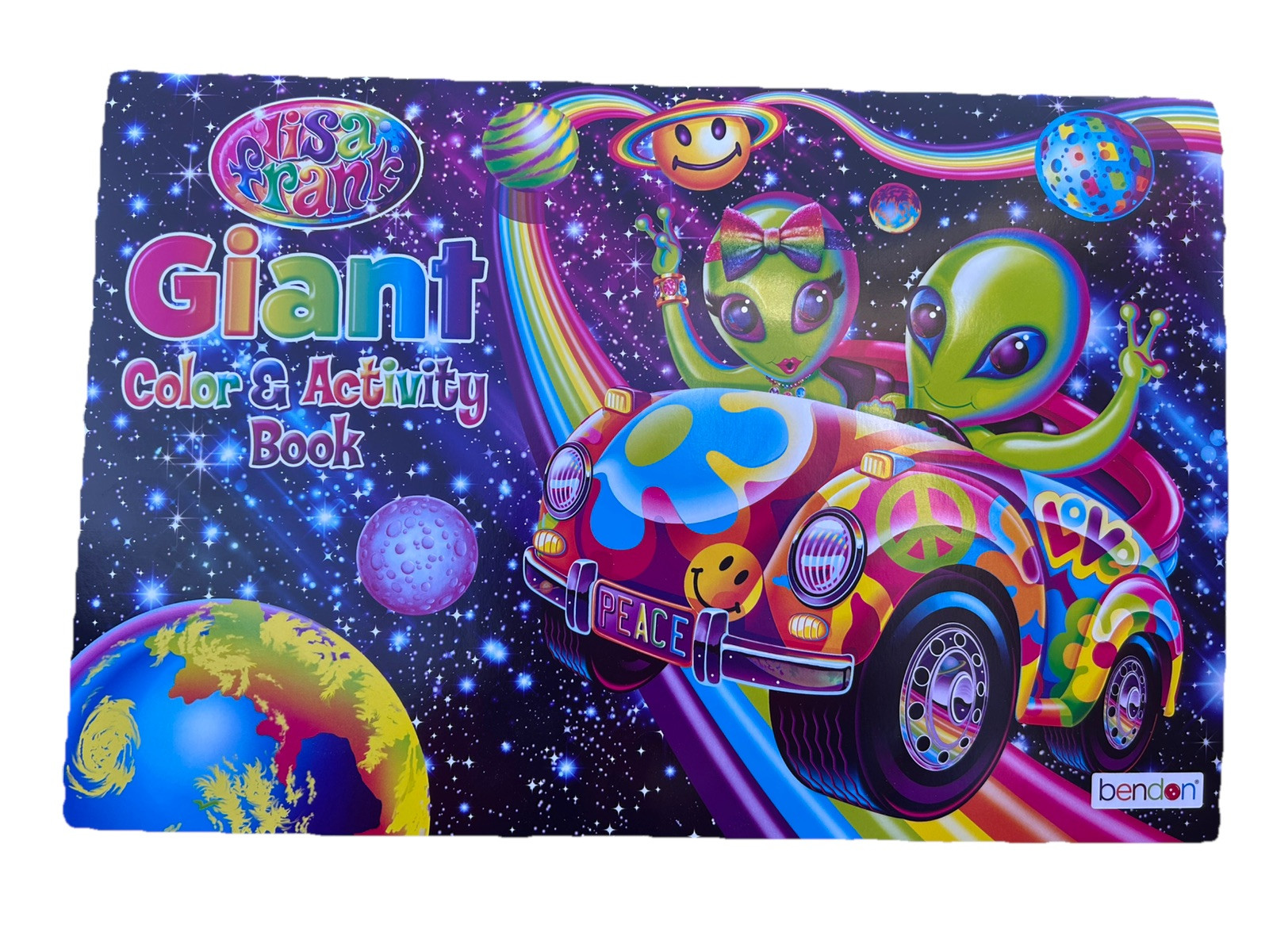Lisa Frank Lot Of 4 Giant Color & Activity Book Outer Space Cover 16″ X 10.75″