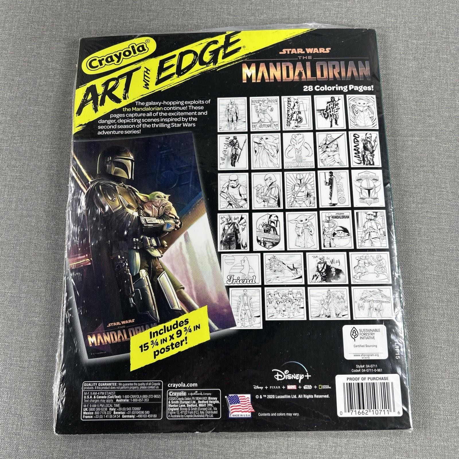 Star Wars The Mandalorian 28 Pages + 1 Poster Sealed New Crayola Art With Edge