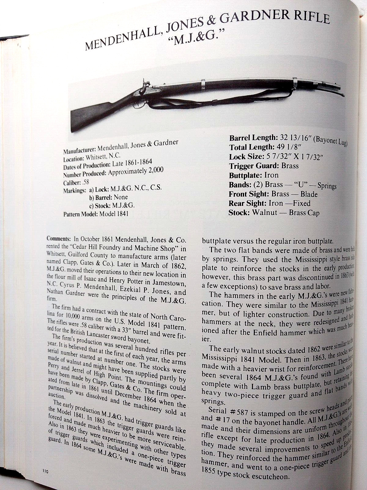 Confederate Longarms &Pistols by Richard Taylor Hill Pictorial Study 1st Ed 1978